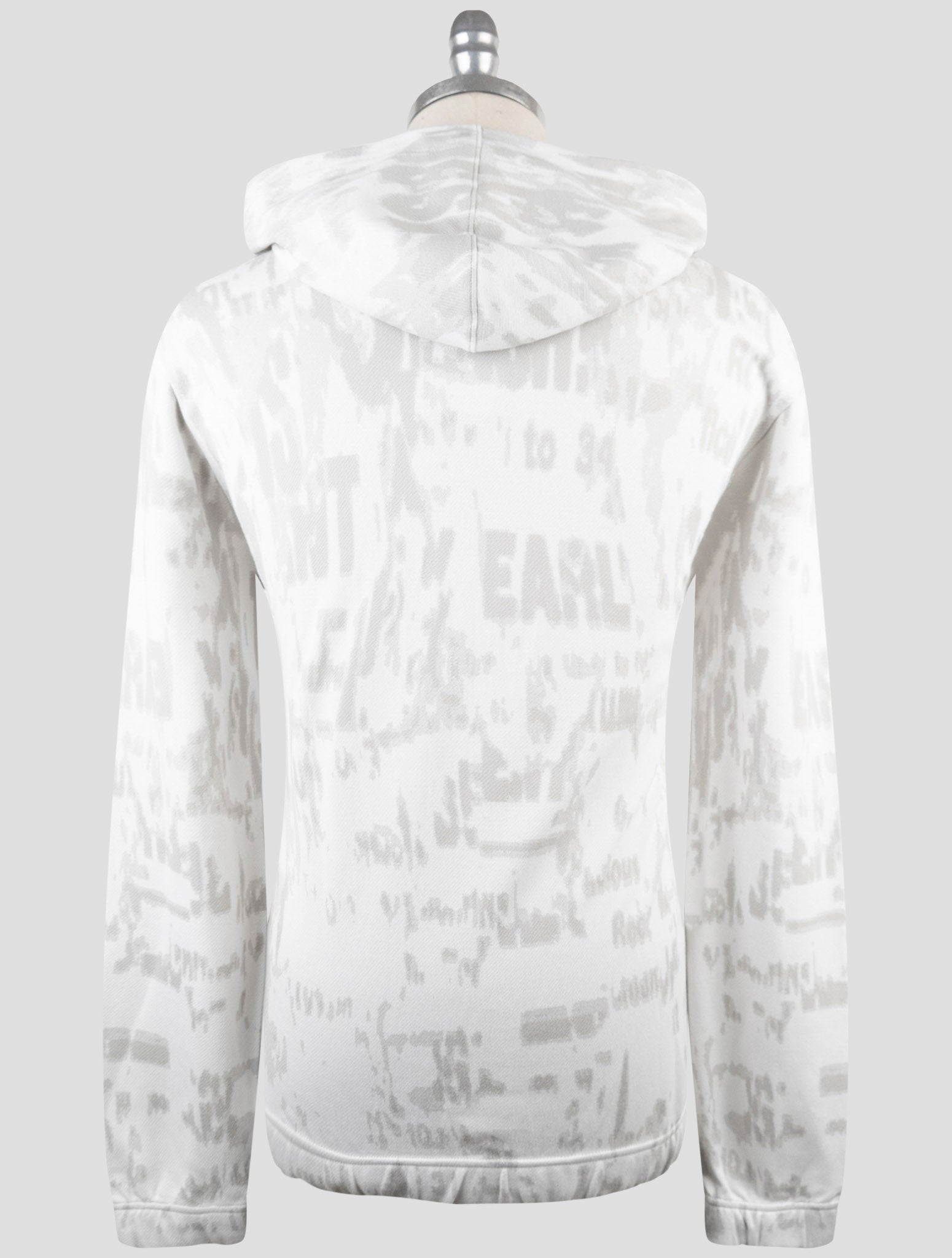 Kiton Knt Gray Cotton Sweater Hoodie