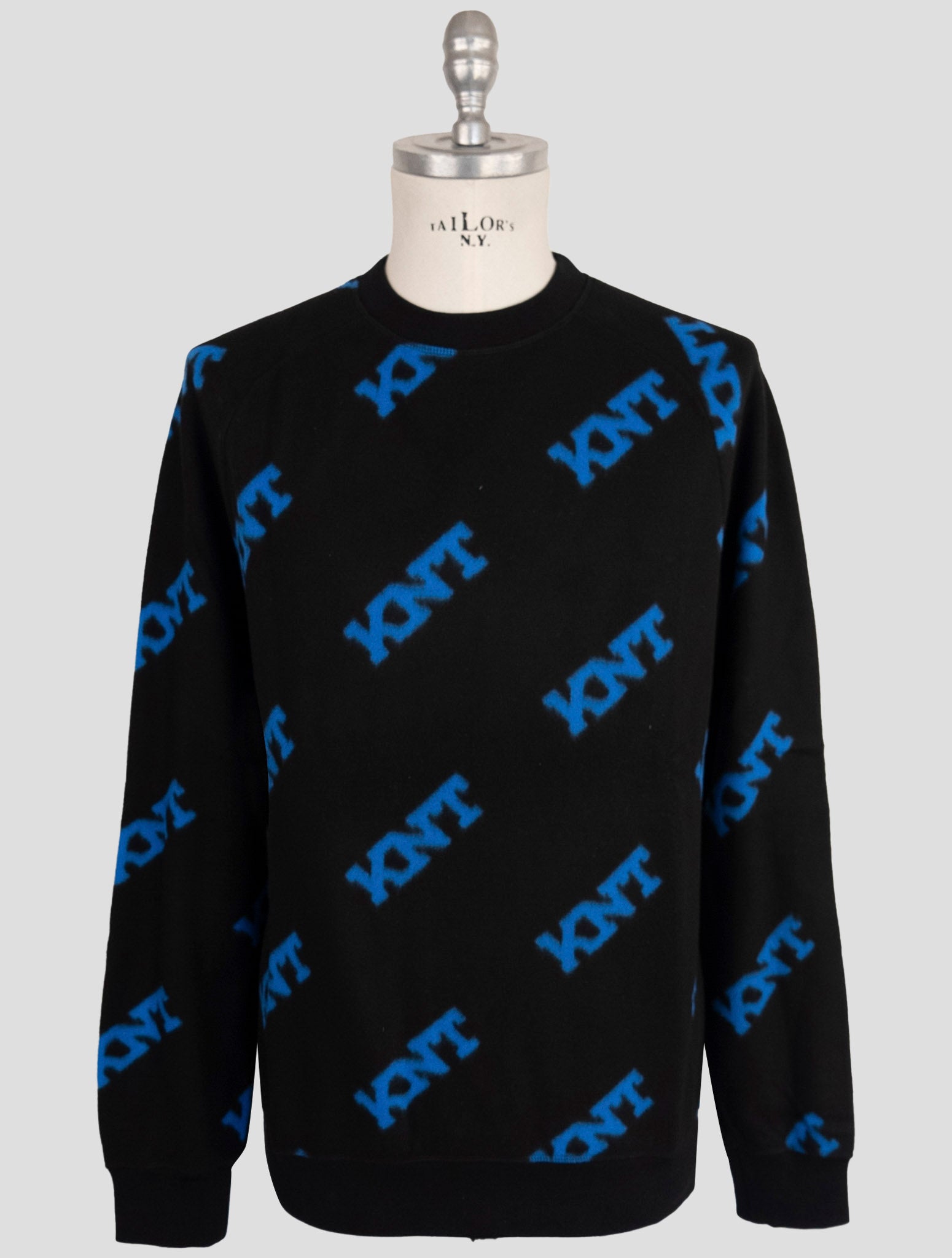 Kiton Knt Black Blue Pa Sweater Crewneck