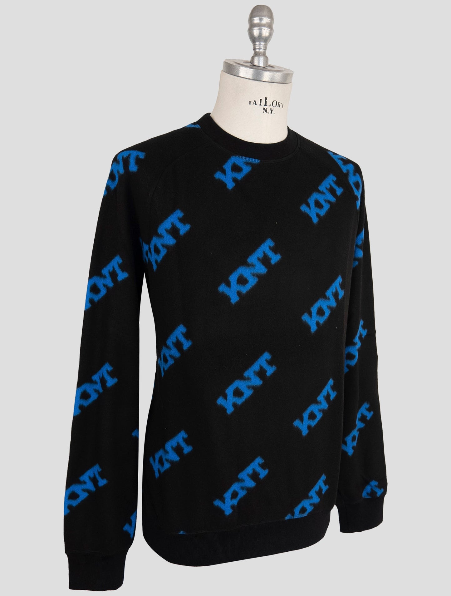 Kiton Knt Black Blue Pa Sweater Crewneck