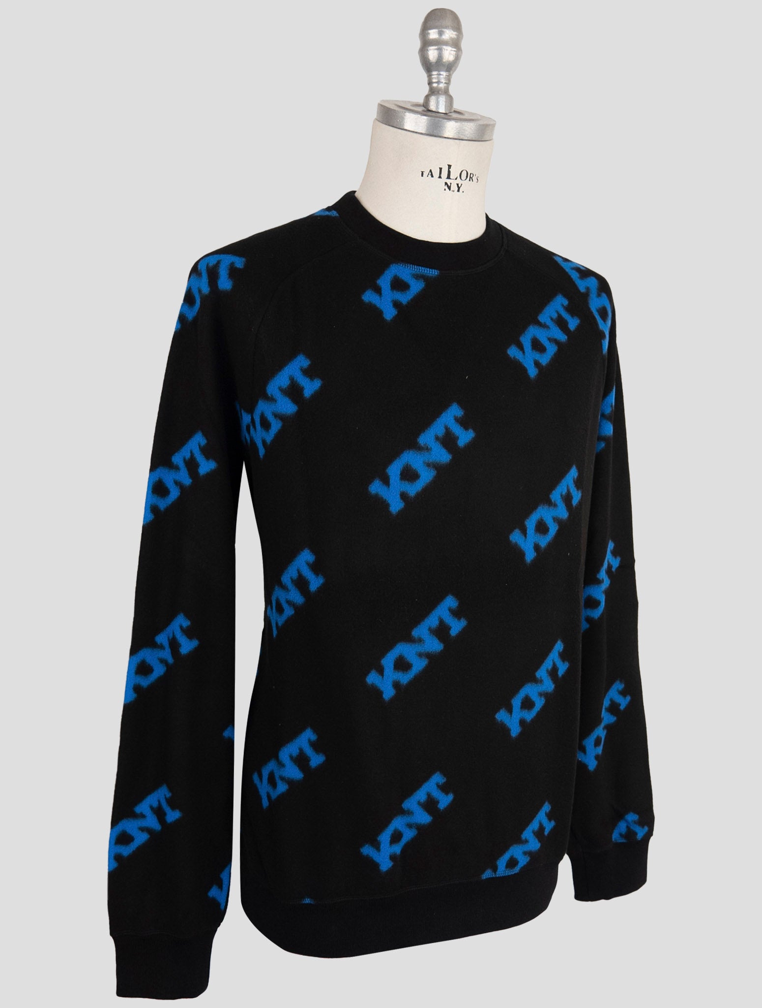 Kiton Knt Black Blue Pa Sweater Crewneck
