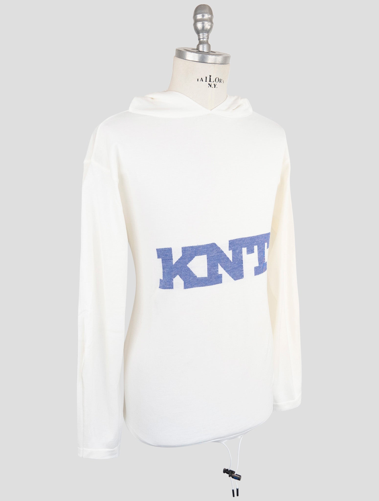 Kiton Knt White Cotton Sweater Hoodie