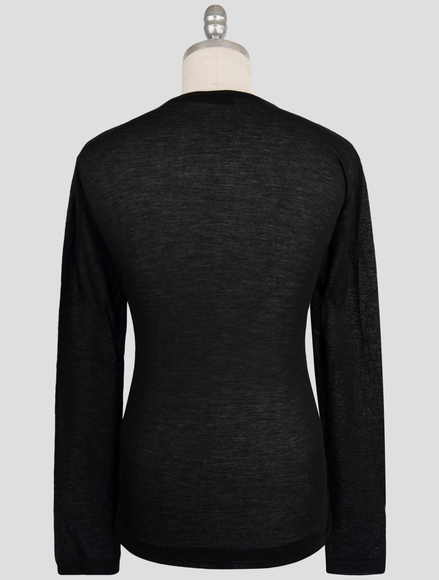 Kiton Knt Black Cashmere Silk Sweater Crewneck