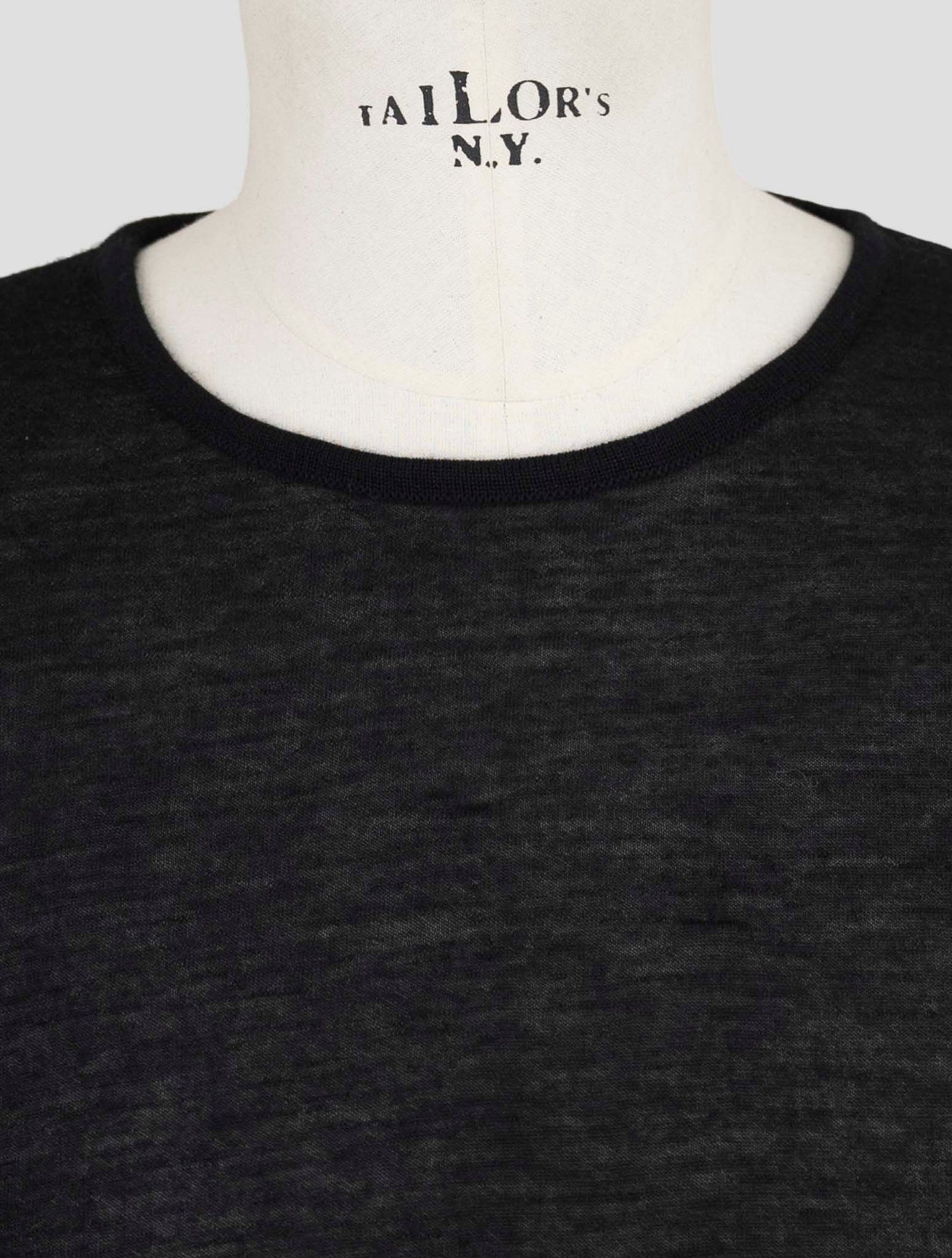 Kiton Knt Black Cashmere Silk Sweater Crewneck