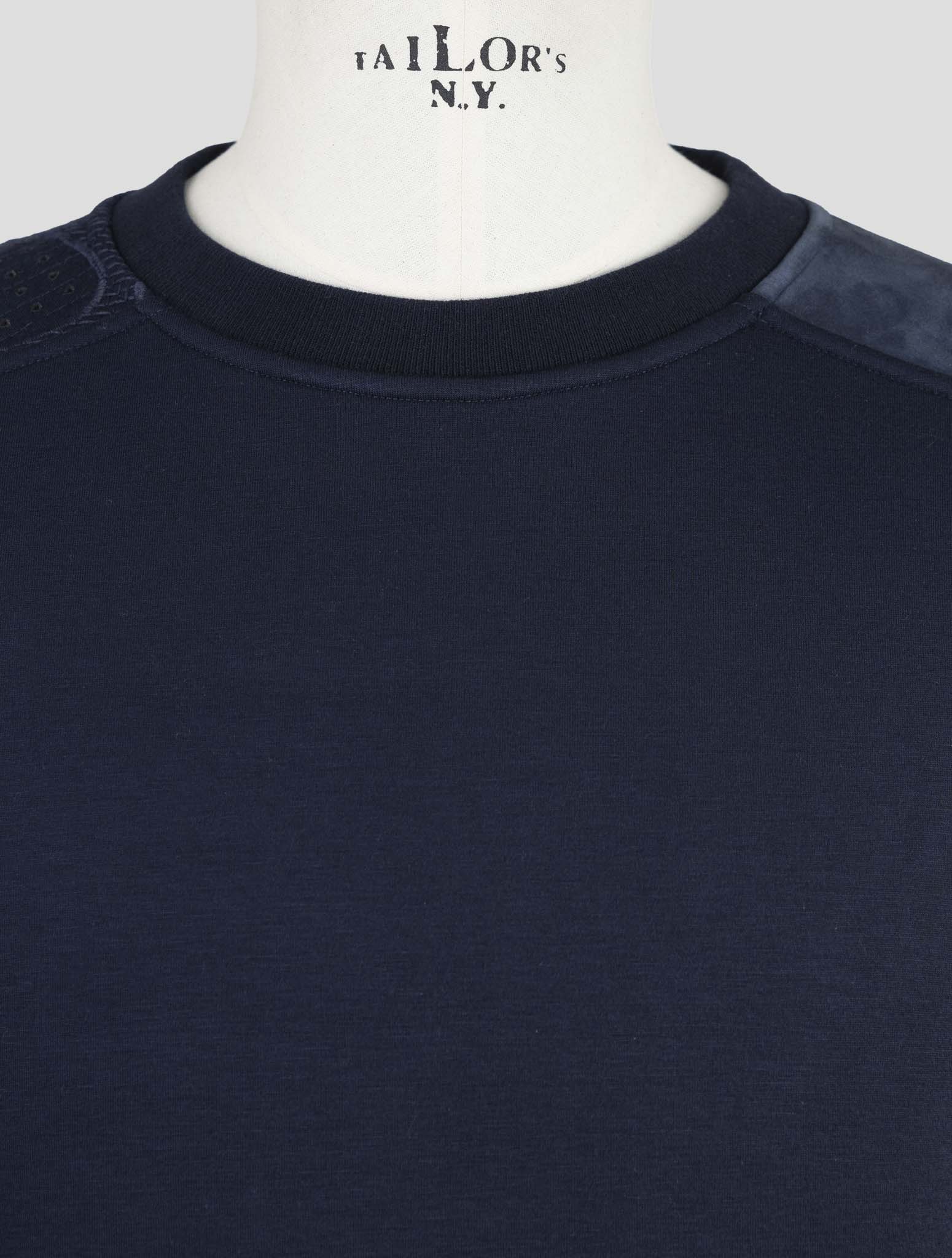 Kiton Knt Blue Viscose Ea Sweater Crewneck