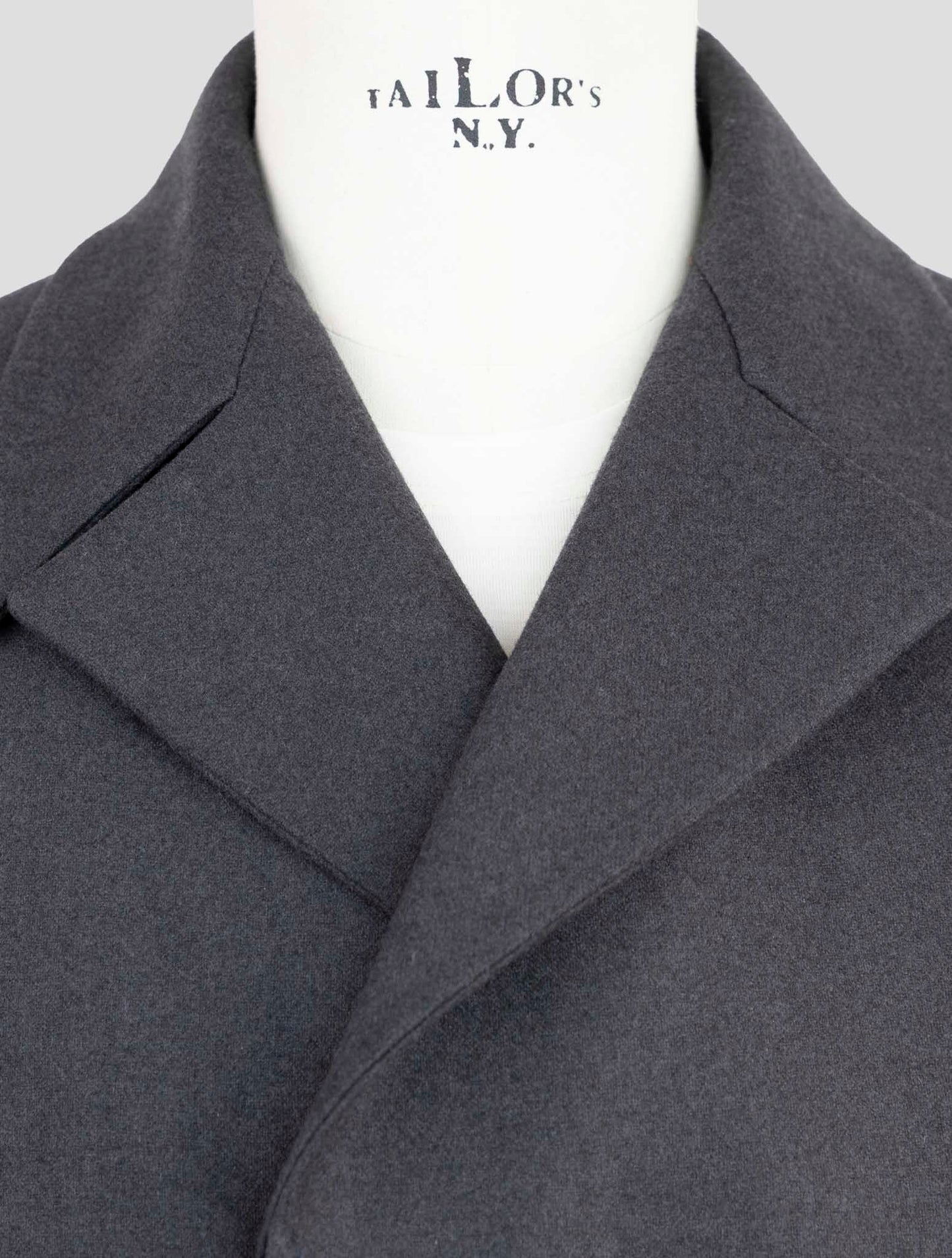 Kiton Knt Dark Gray Virgin Wool 14 Micron Overcoat