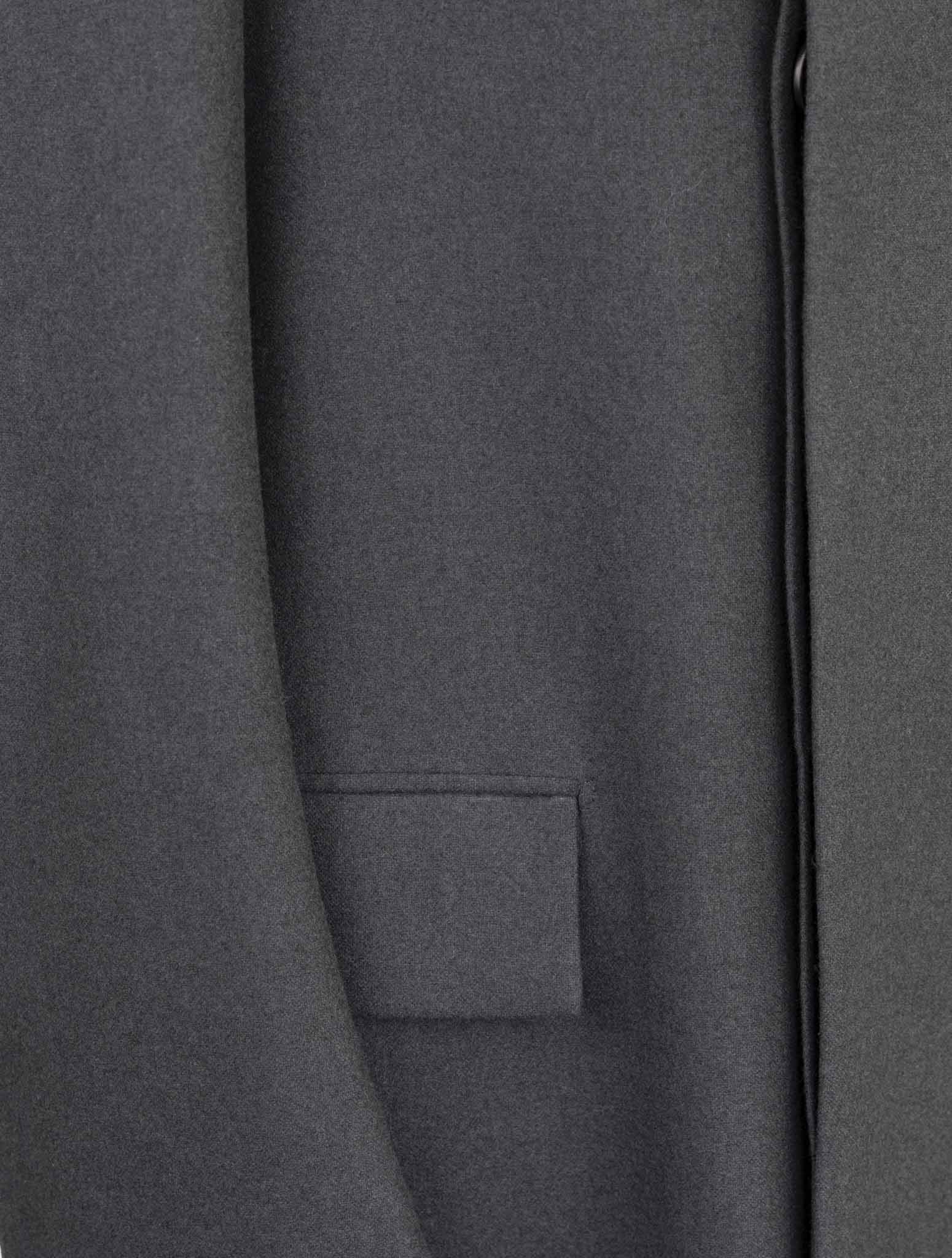 Kiton Knt Dark Gray Virgin Wool 14 Micron Overcoat