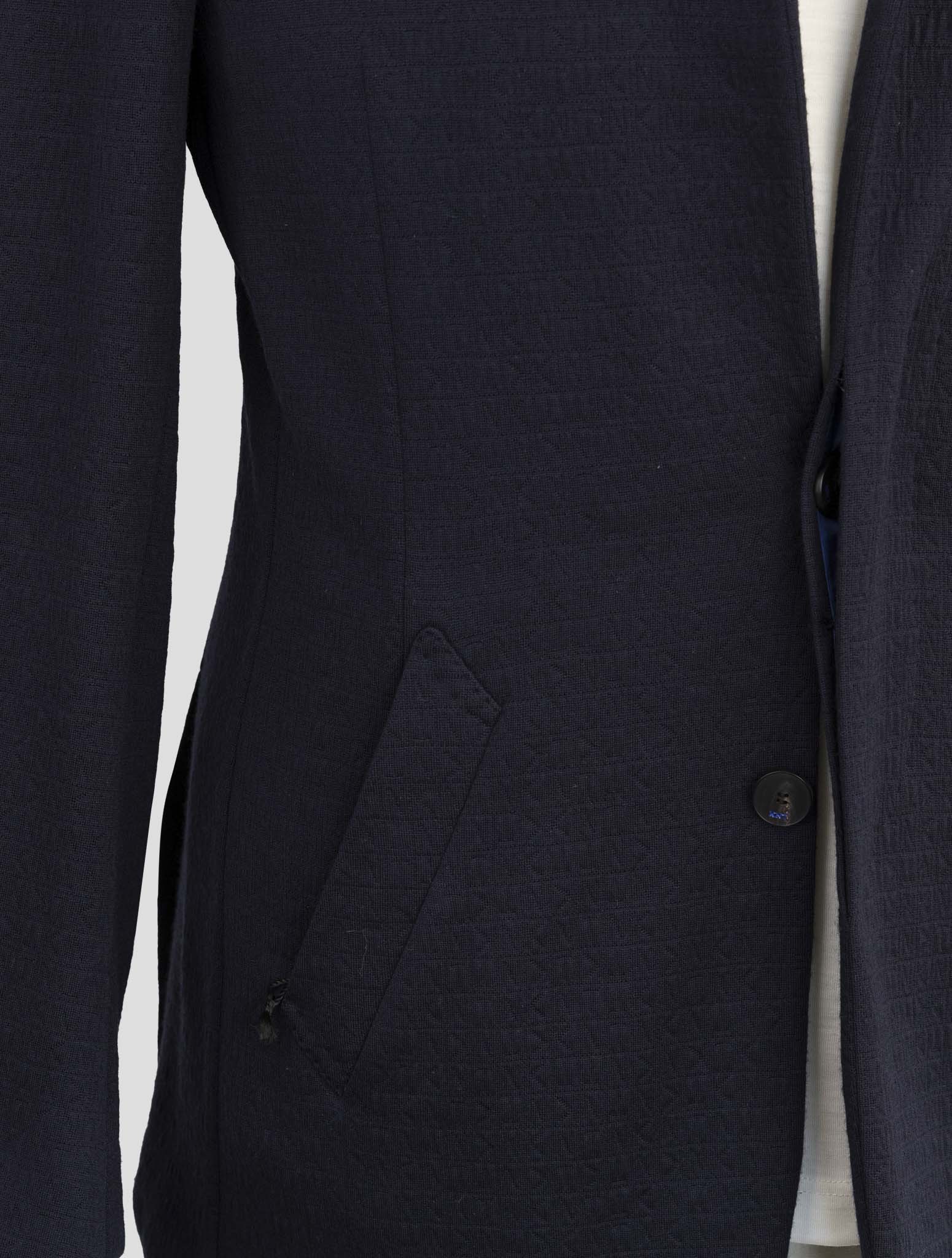 Kiton Knt Dark Blue Virgin Wool Blazer