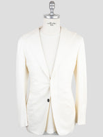 Kiton Knt White Cashmere Cotton Pa Blazer