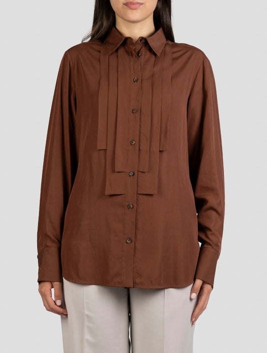 Kiton Brown Lyocell Shirt