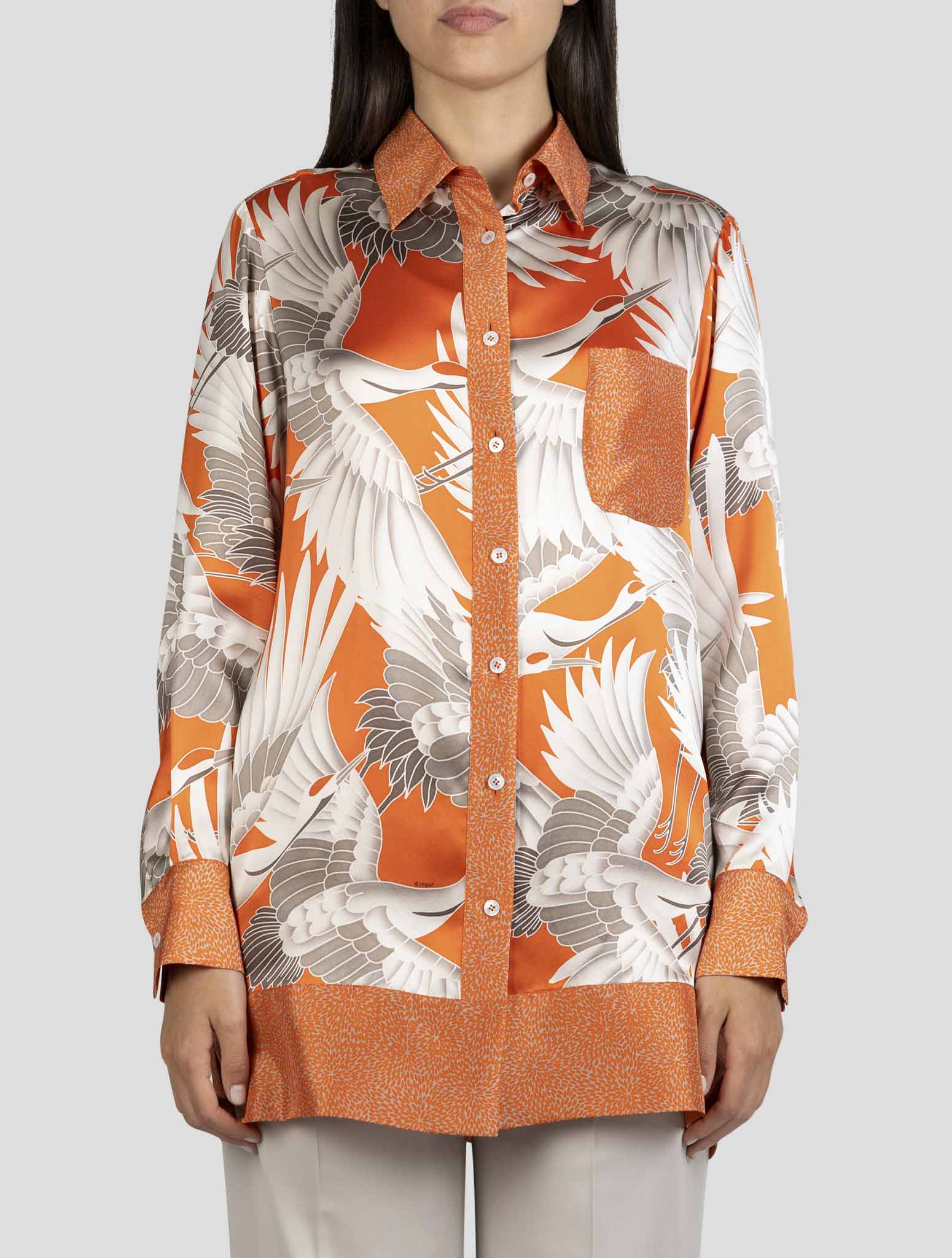 Kiton Multicolor Silk Shirt