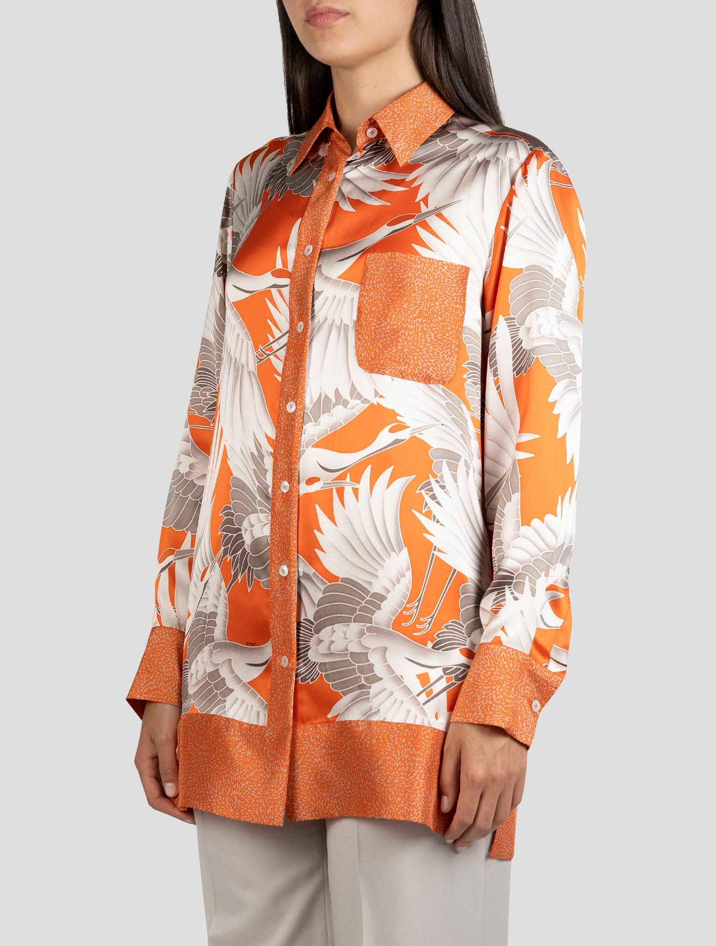 Kiton Multicolor Silk Shirt