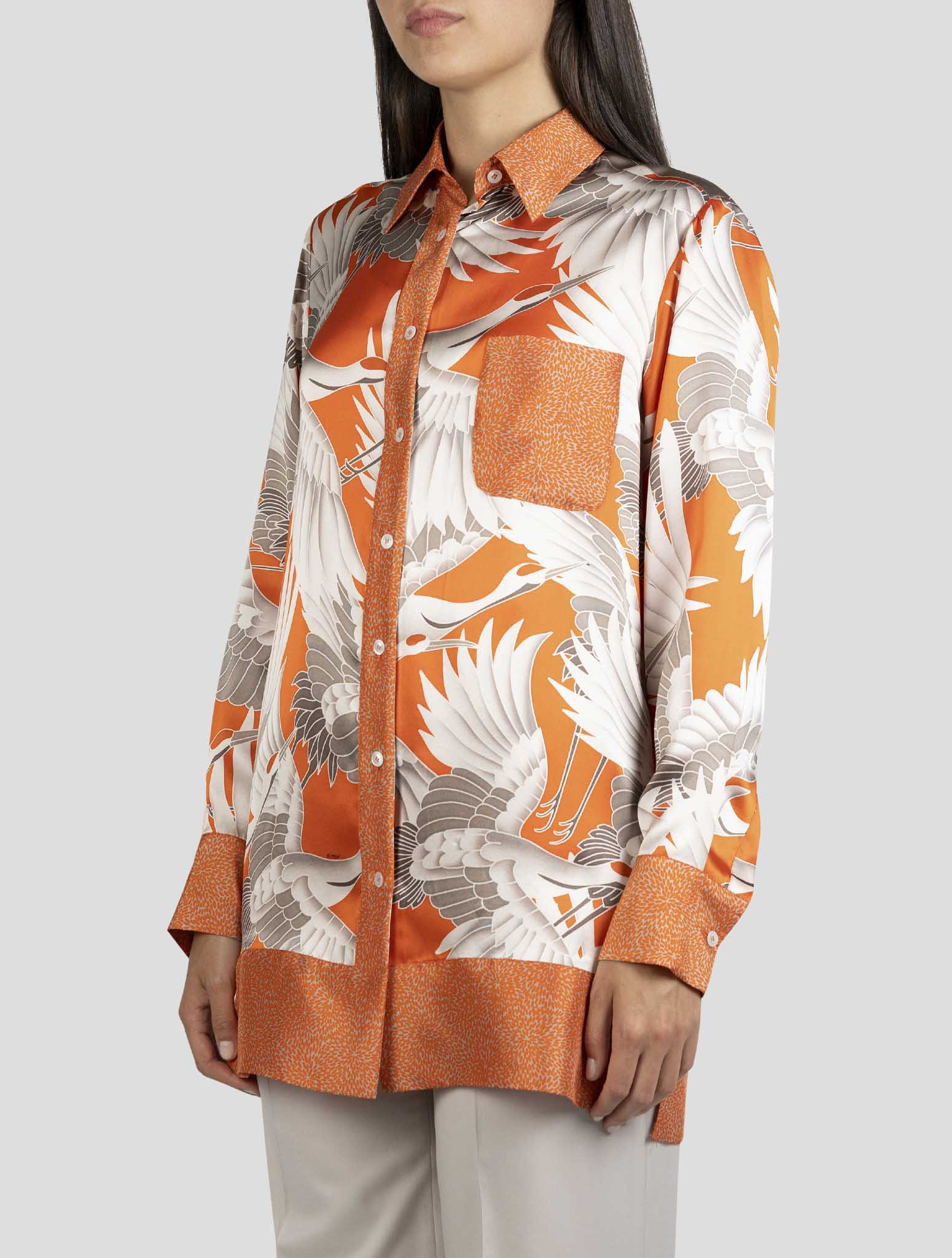 Kiton Multicolor Silk Shirt