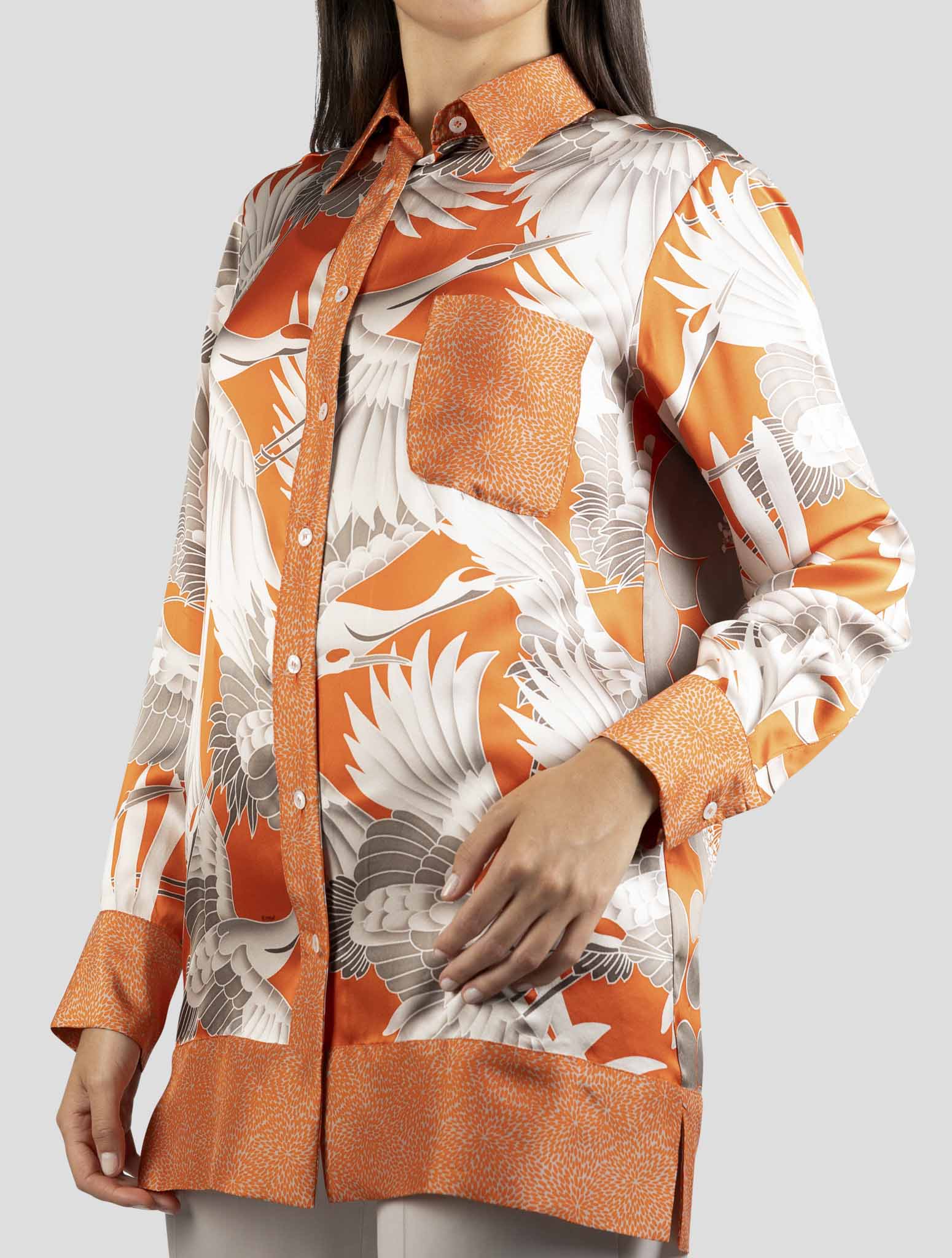 Kiton Multicolor Silk Shirt