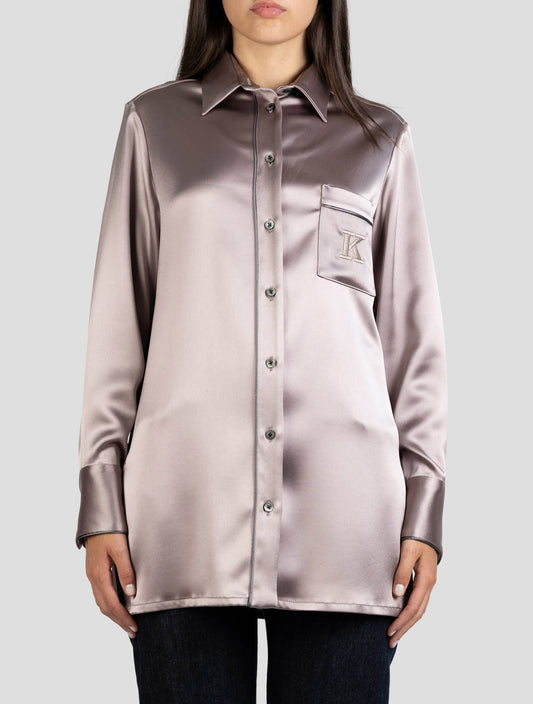Kiton Bronze Acetate Pe Shirt