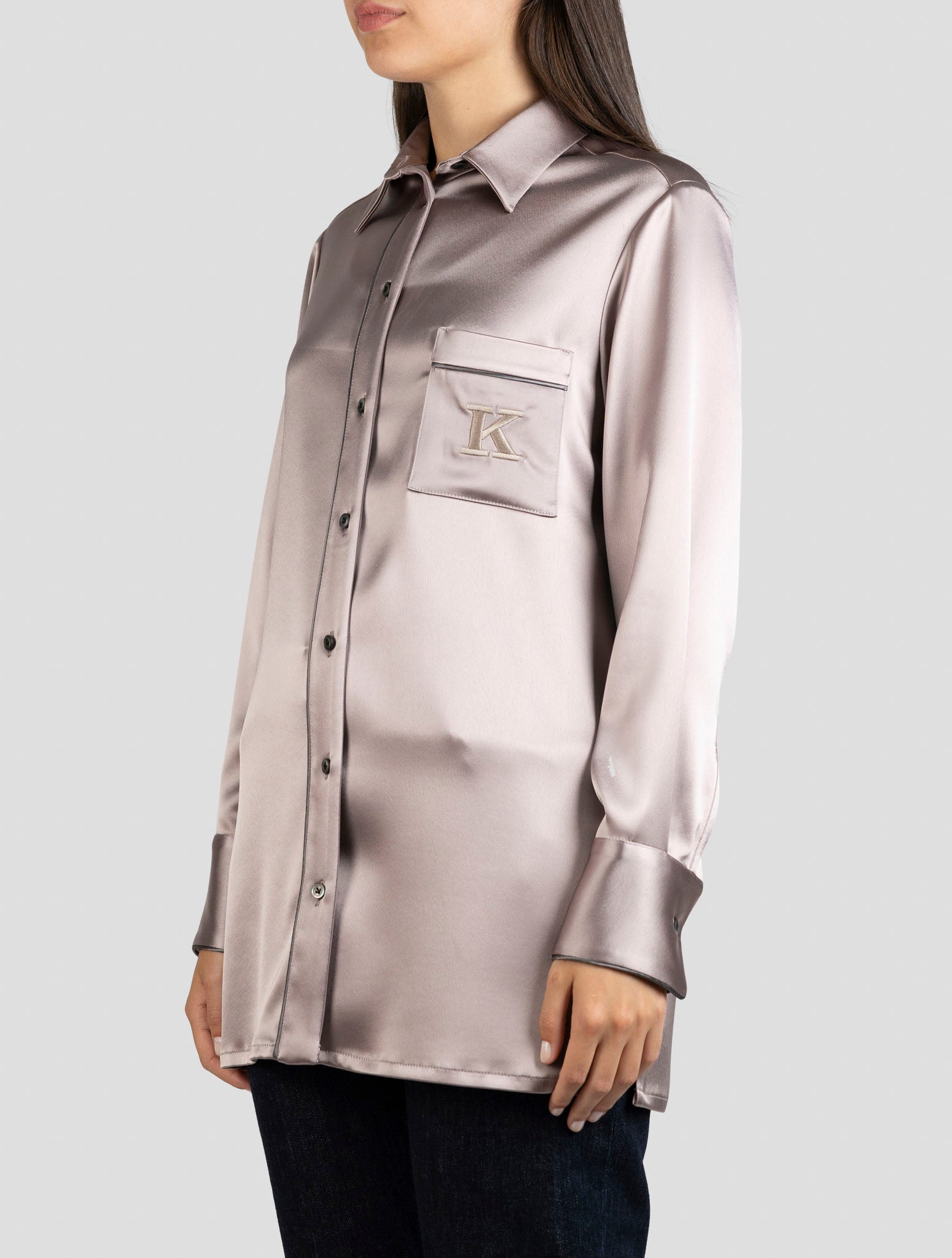 Kiton Bronze Acetate Pe Shirt