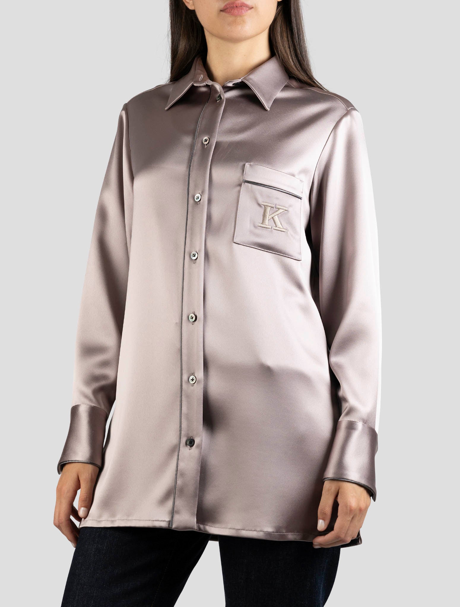 Kiton Bronze Acetate Pe Shirt