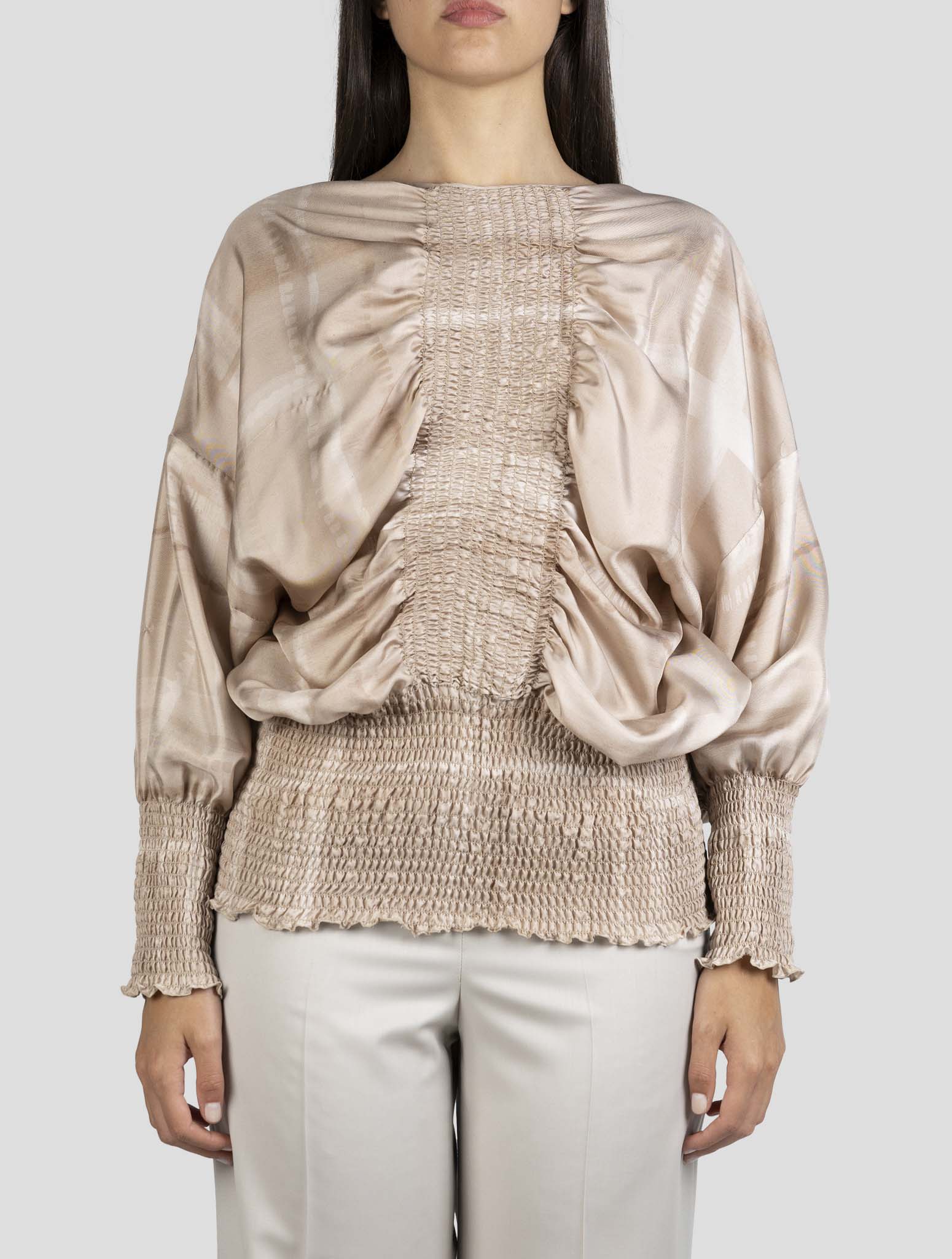 Kiton Beige Silk Shirt