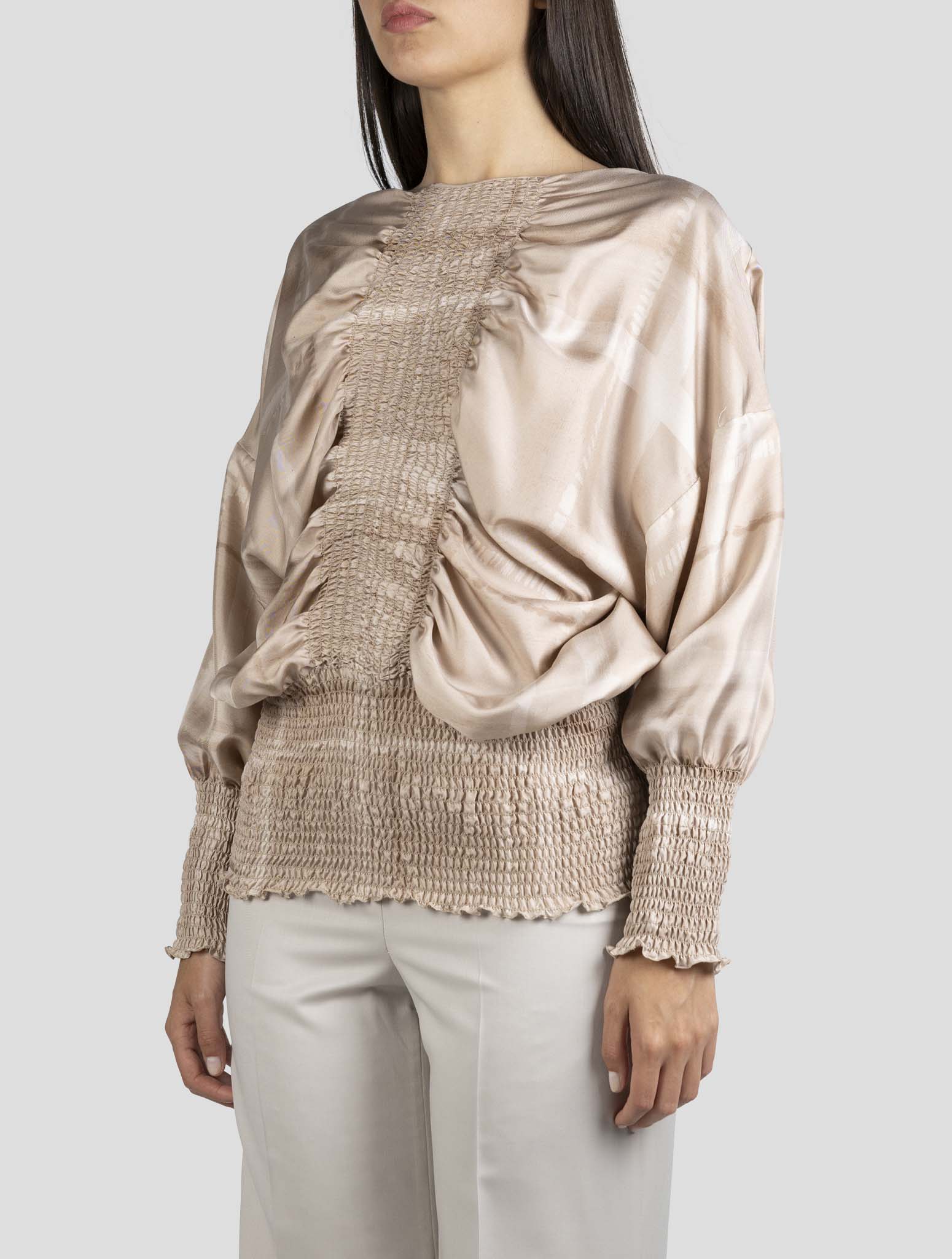 Kiton Beige Silk Shirt
