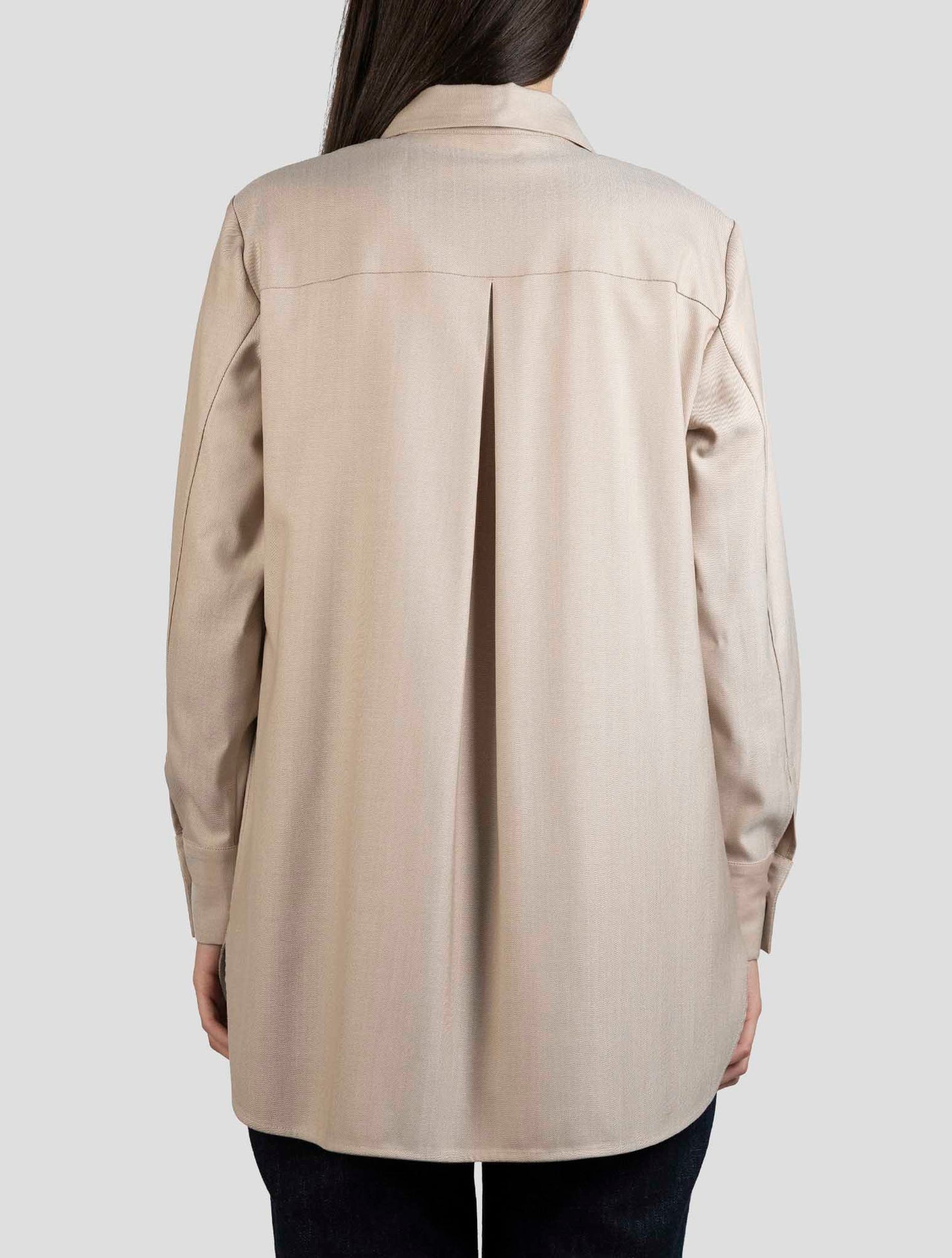 Kiton Beige Virgin Wool Silk Ea Shirt