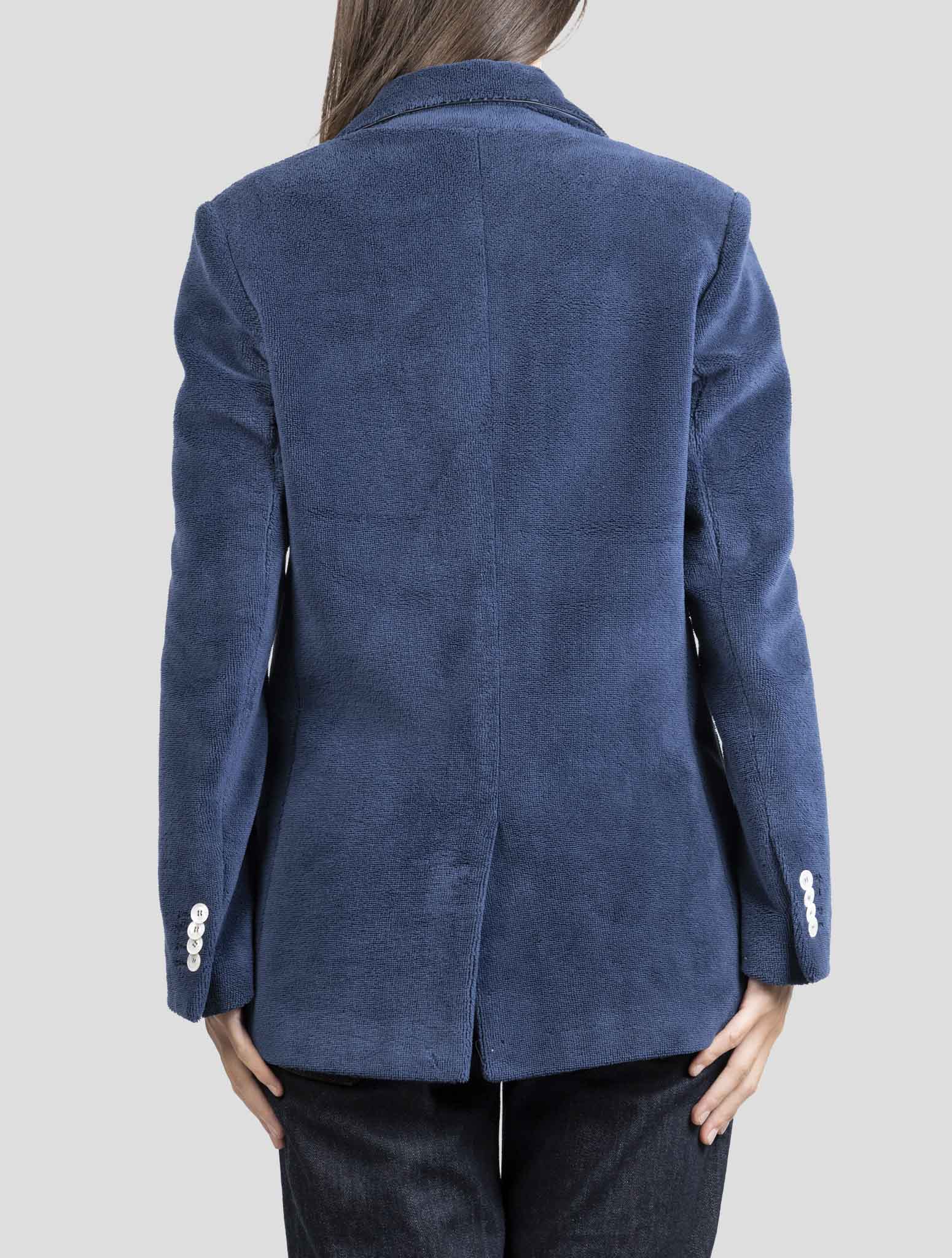 Kiton Blue Viscose Pl Cotton Blazer