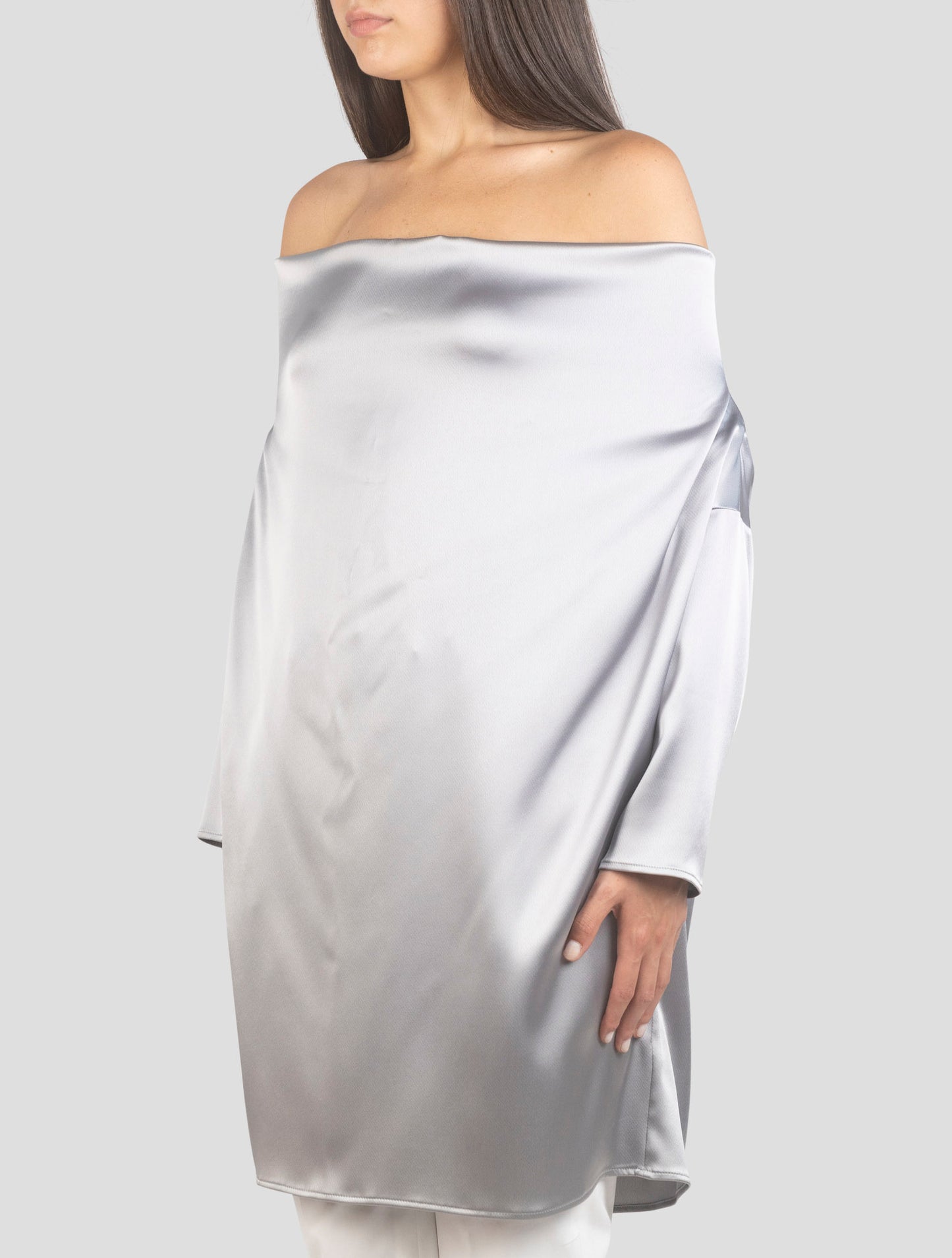 Kiton Silver Acetate Pe Dress