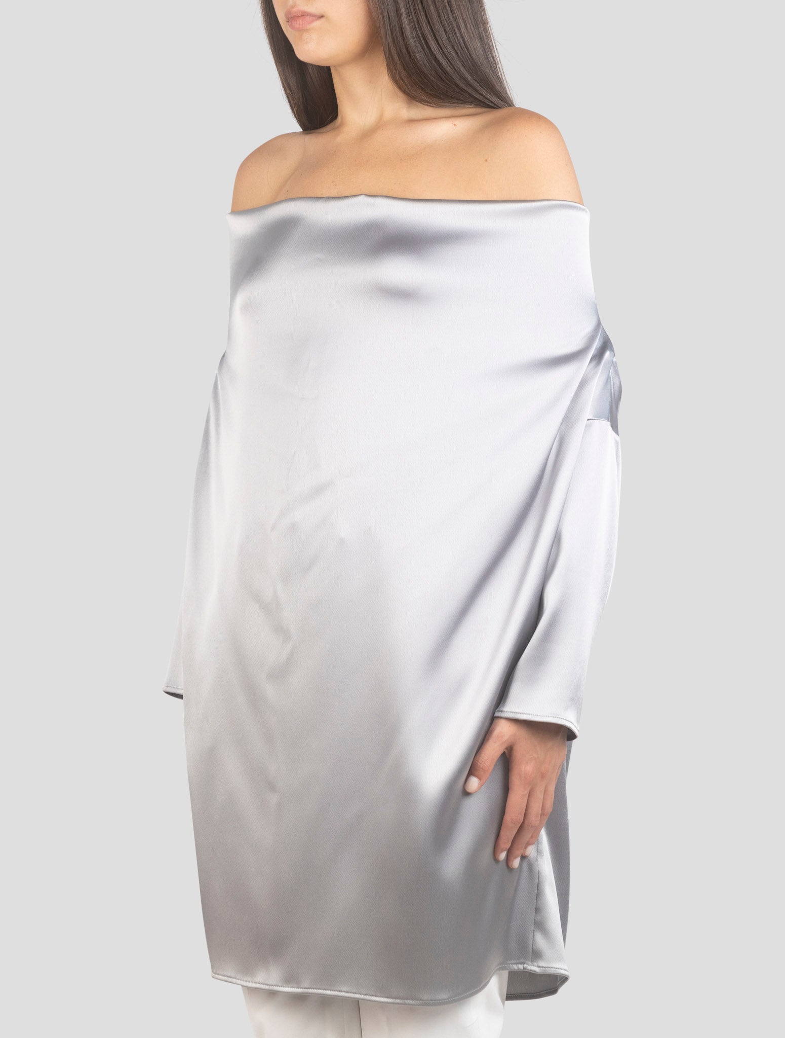 Kiton Silver Acetate Pe Dress