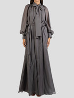Kiton Gray Silk Dress