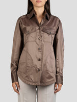 Kiton Brown Silk Pl Shirt