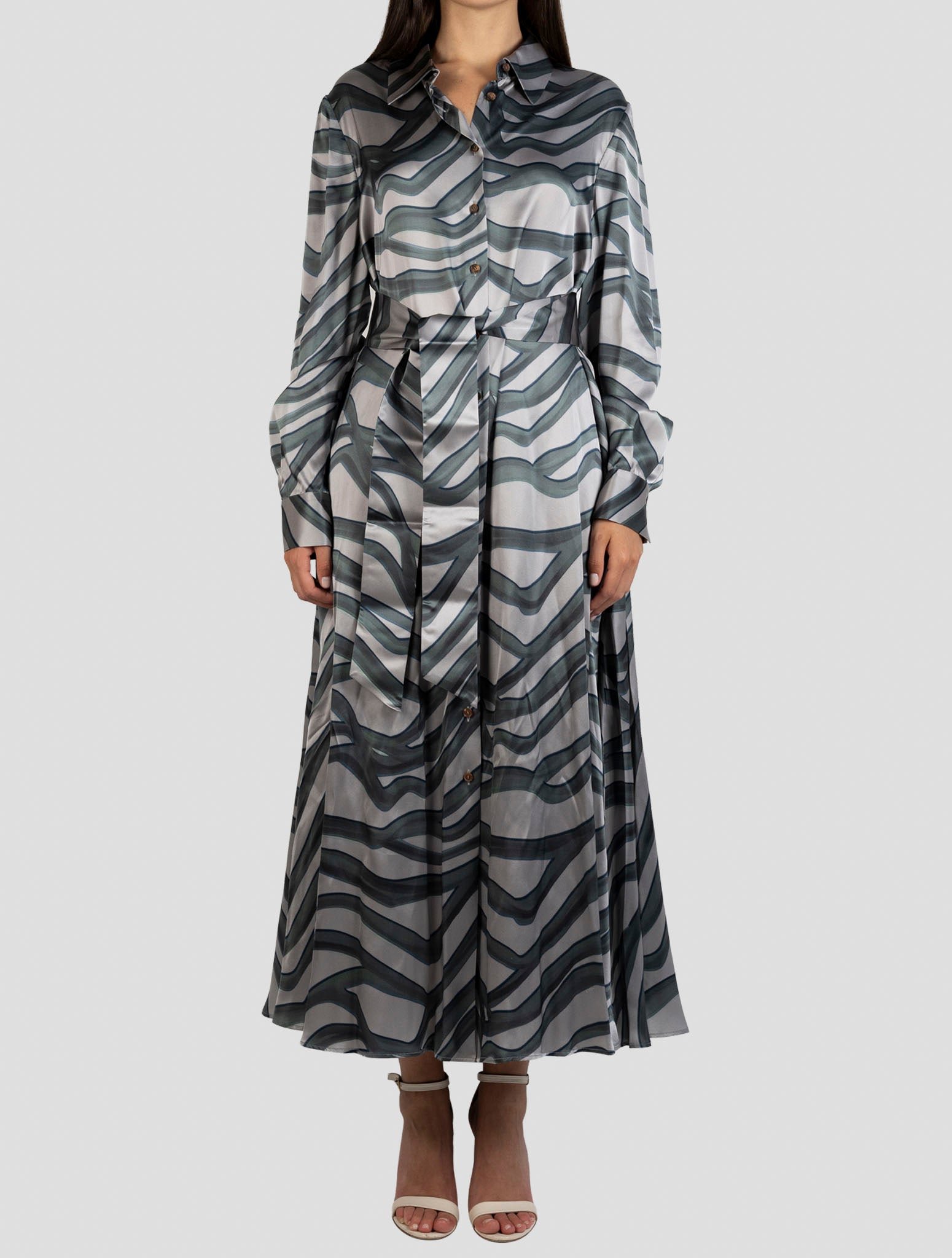 Kiton Green Silk Dress