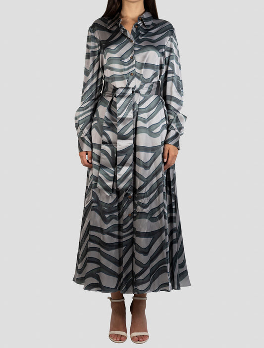 Kiton Green Silk Dress