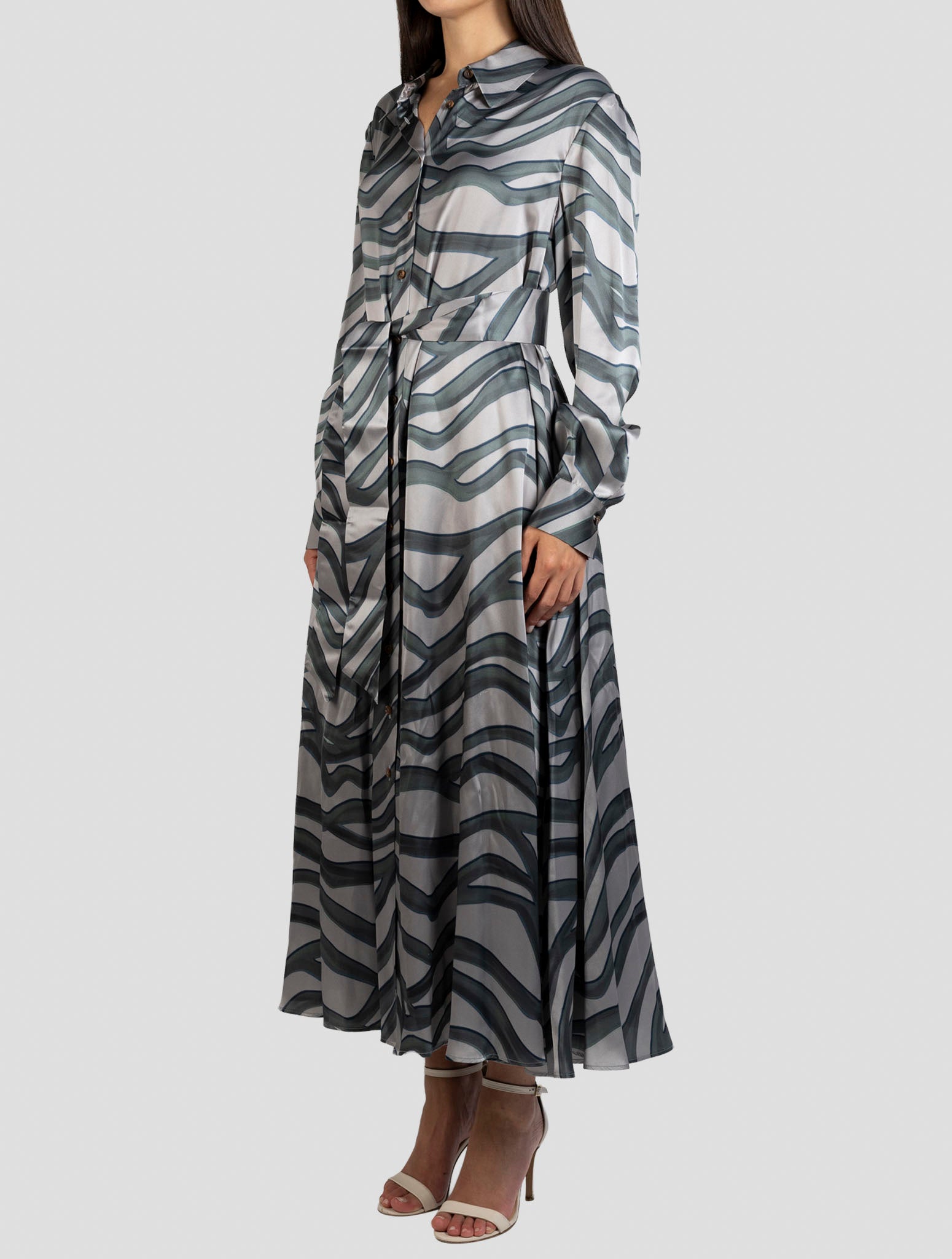 Kiton Green Silk Dress