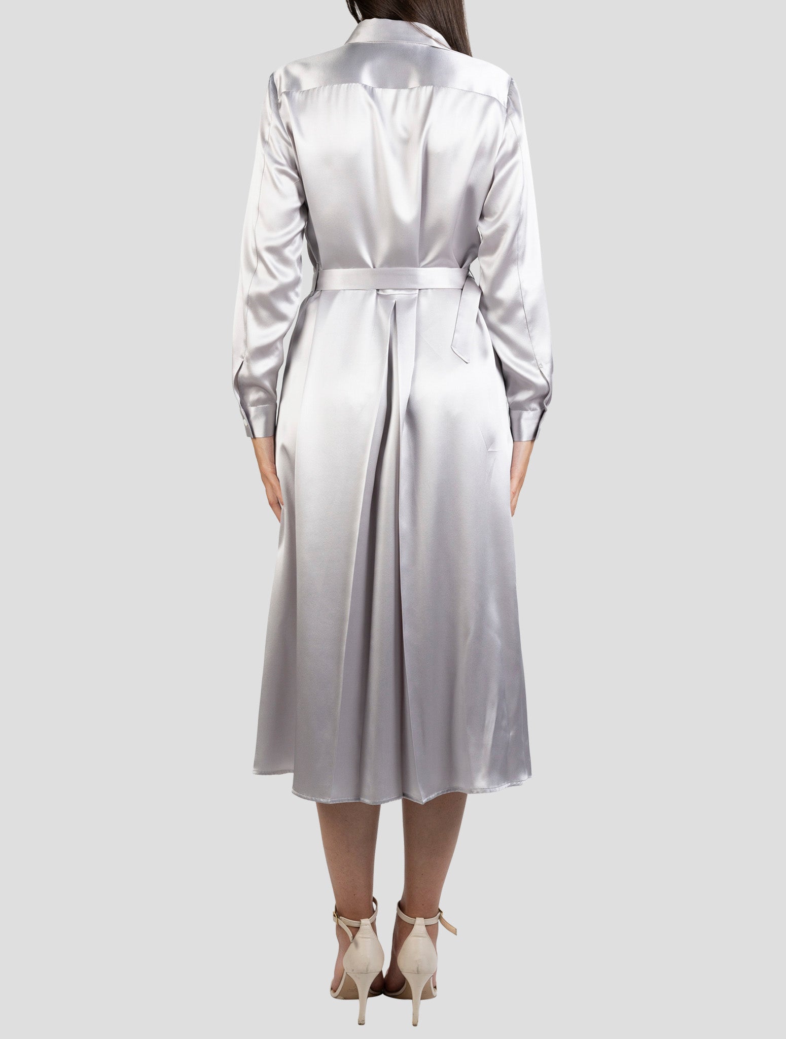 Kiton Gray Silk Dress