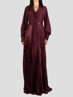 Kiton Burgundy Silk Dress