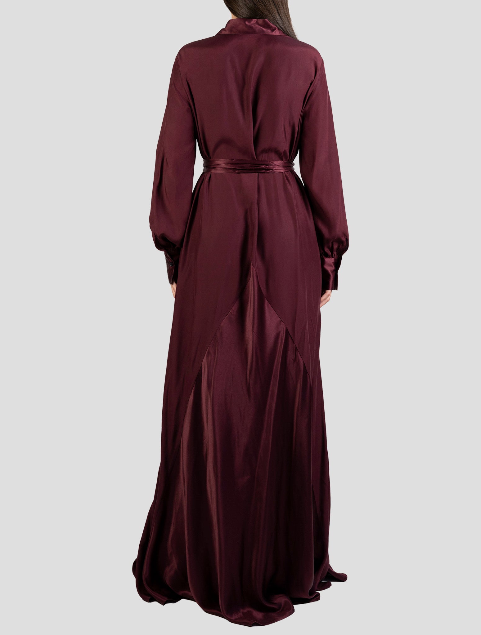 Kiton Burgundy Silk Dress