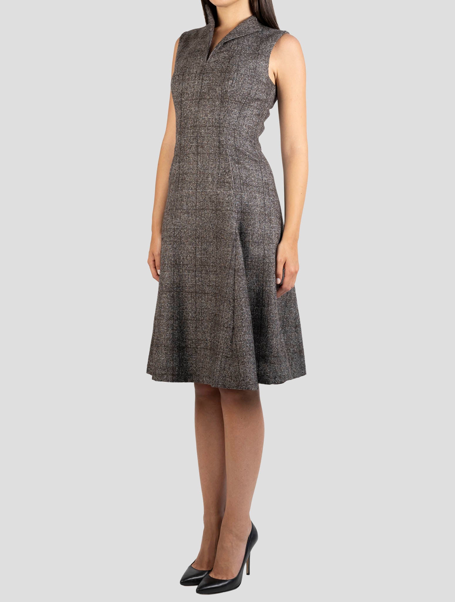Kiton Brown Wool Alpaca Dress