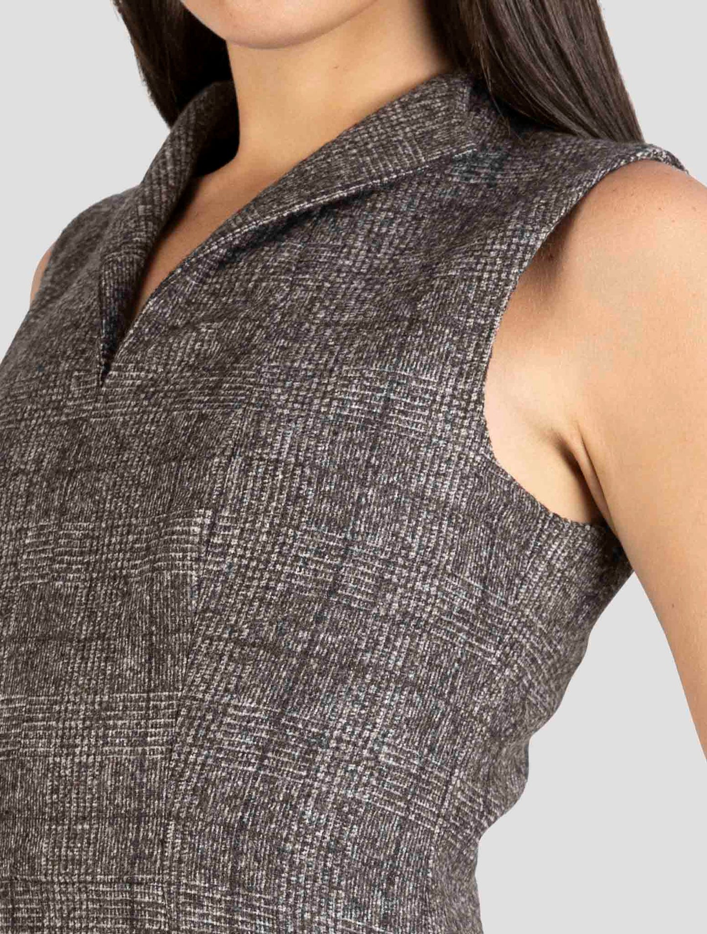 Kiton Brown Wool Alpaca Dress