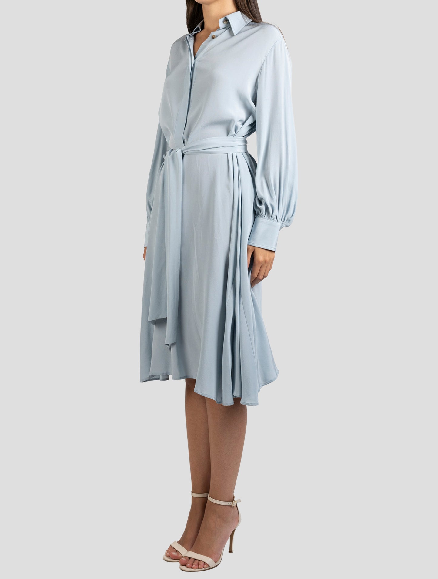 Kiton Light Blue Silk Dress