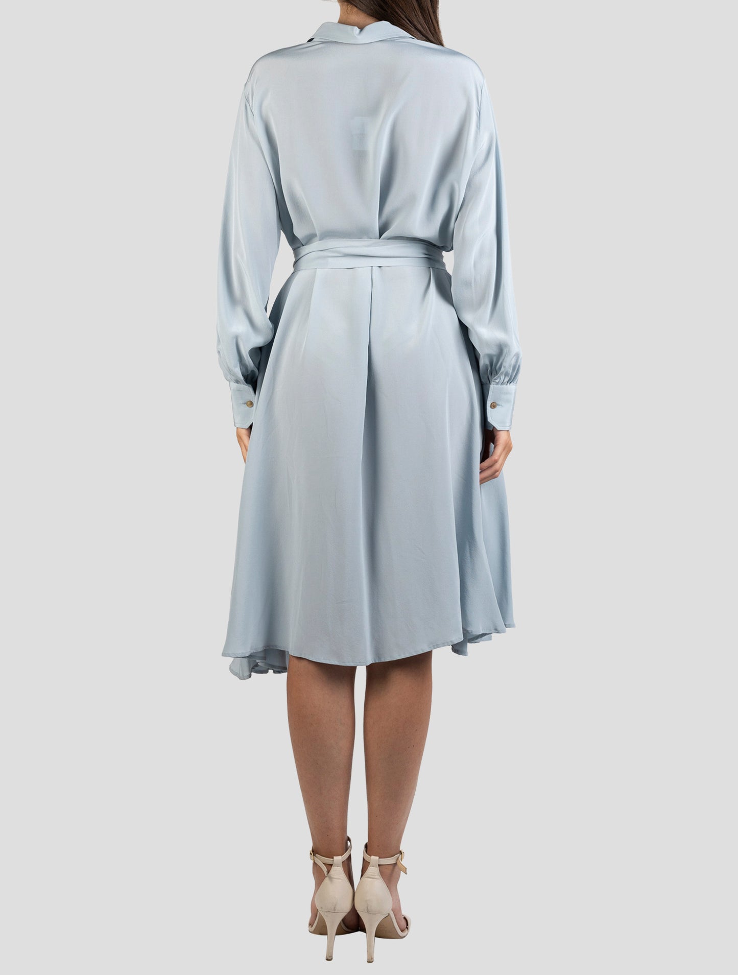 Kiton Light Blue Silk Dress