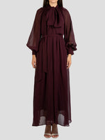 Kiton Burgundy Silk Dress