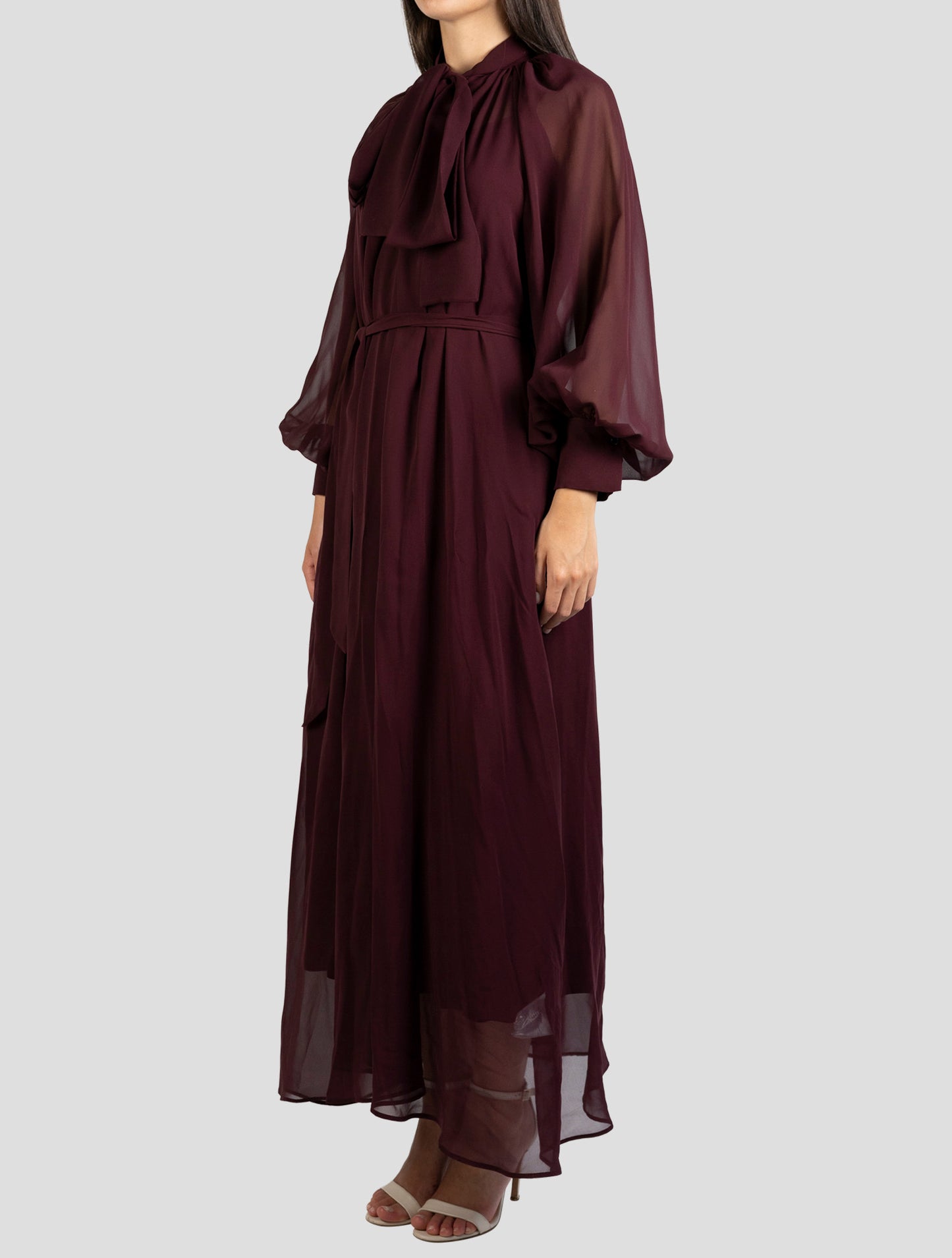 Kiton Burgundy Silk Dress