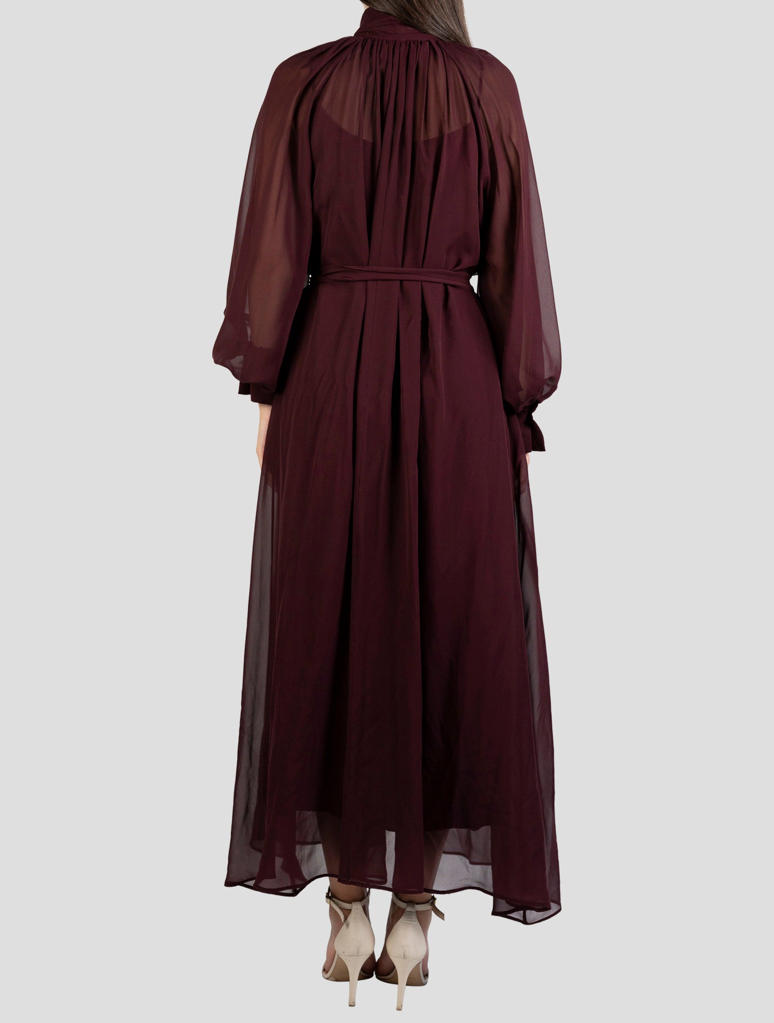Kiton Burgundy Silk Dress