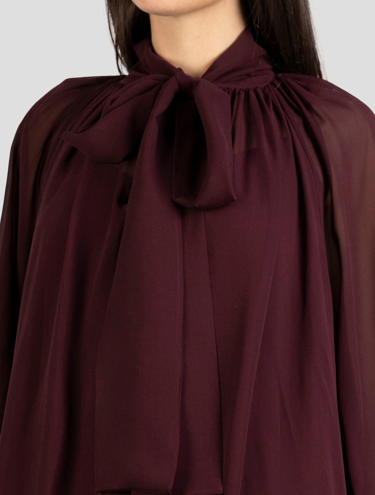 Kiton Burgundy Silk Dress