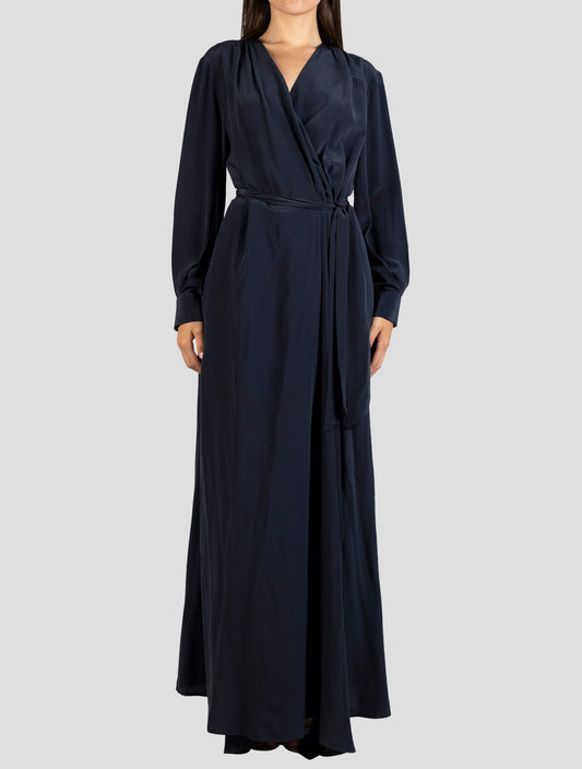 Kiton Gray Silk Dress