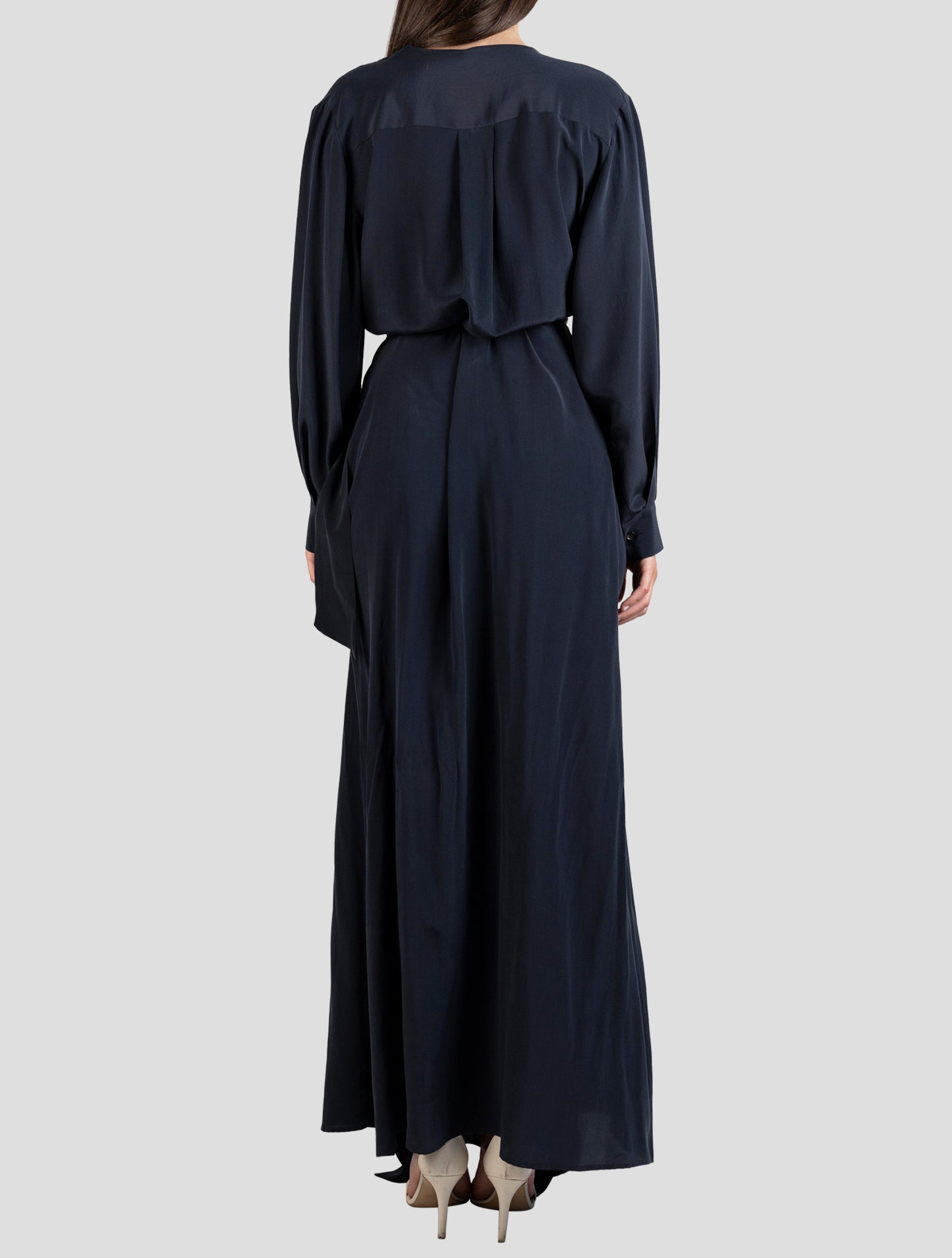 Kiton Gray Silk Dress