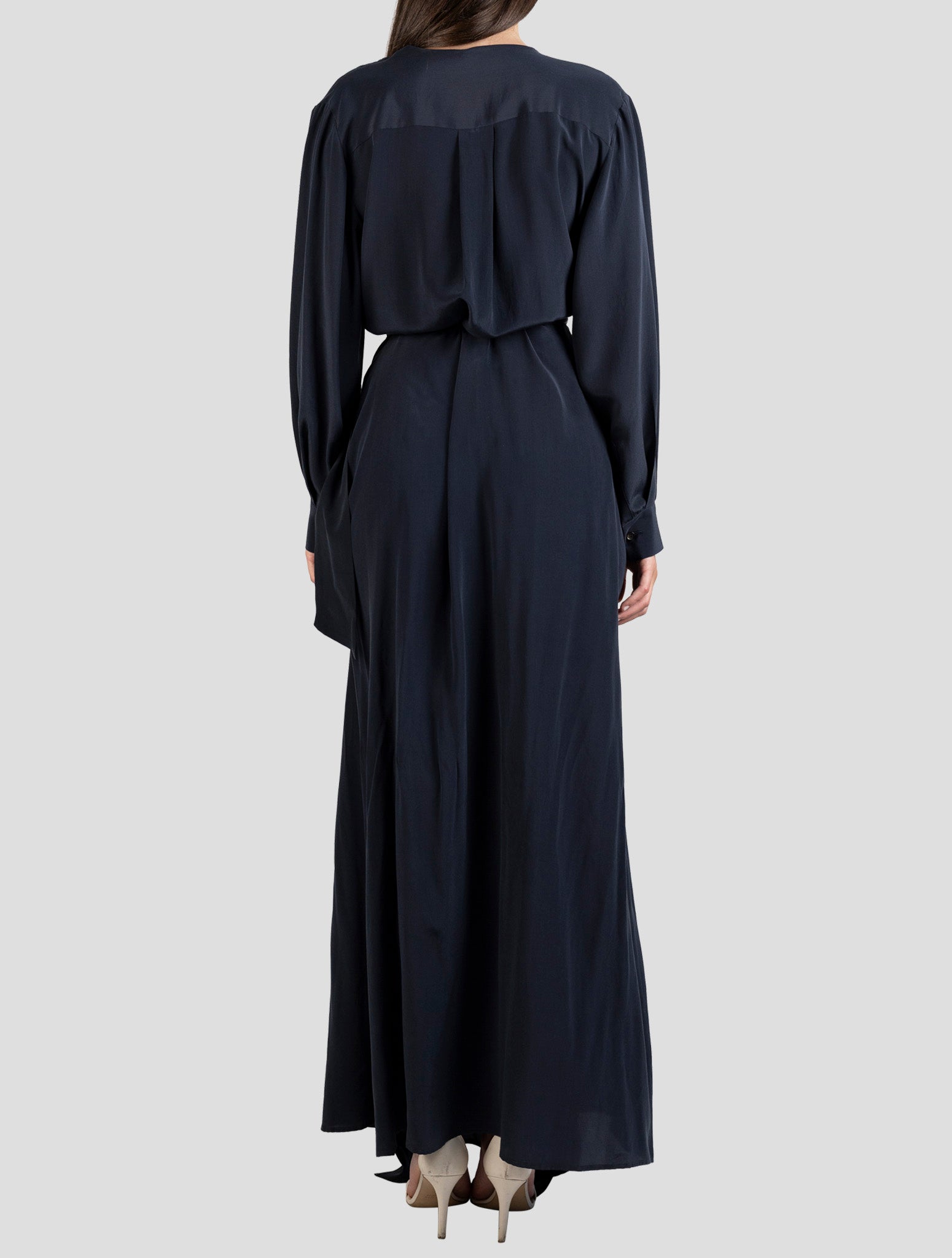 Kiton Gray Silk Dress