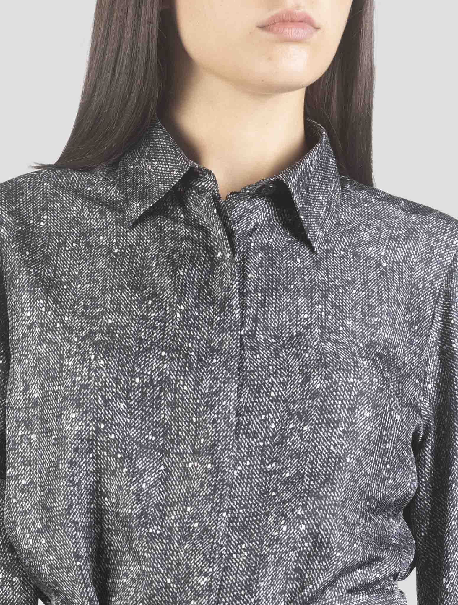 Kiton Gray Silk Shirt