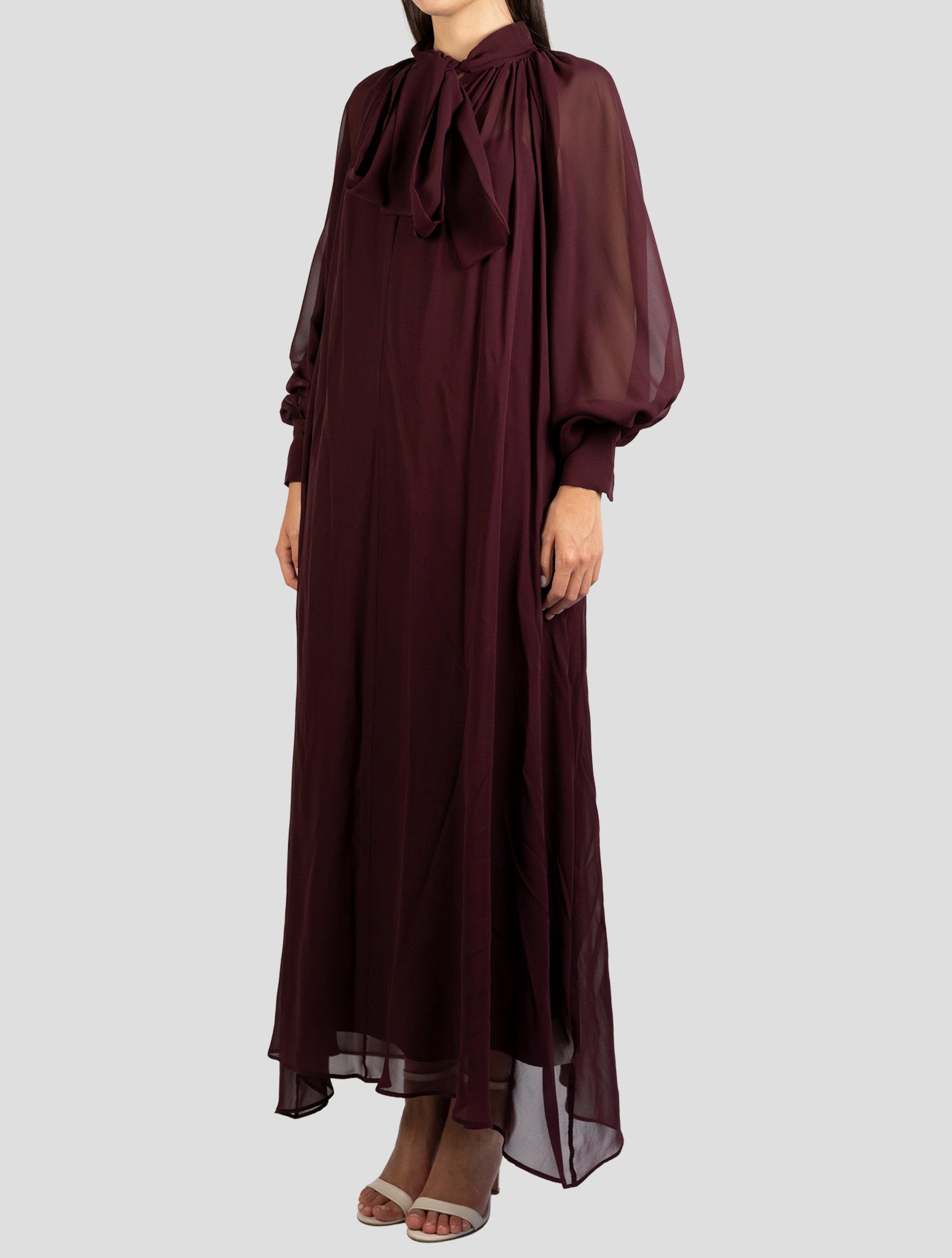 Kiton Burgundy Silk Dress