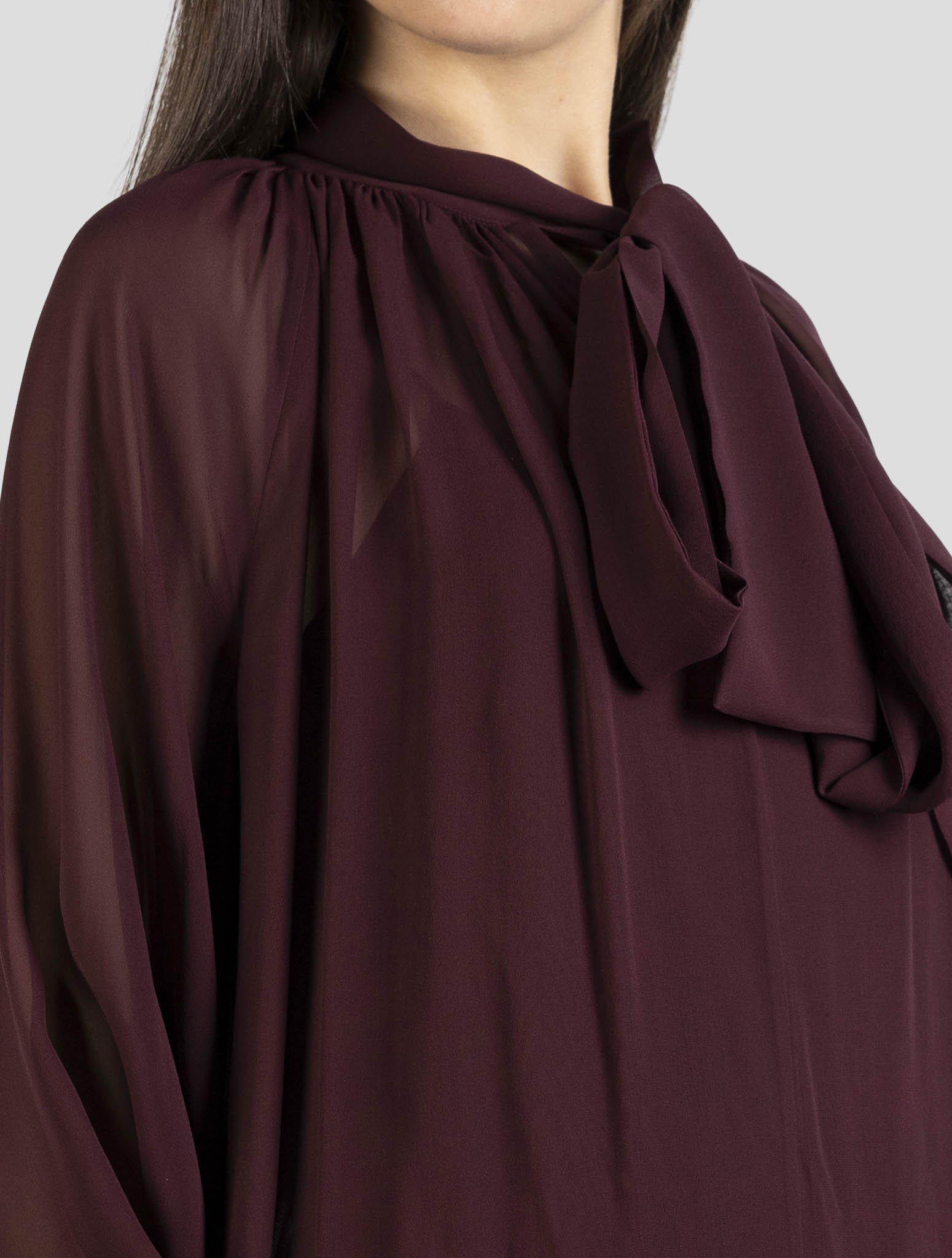 Kiton Burgundy Silk Dress