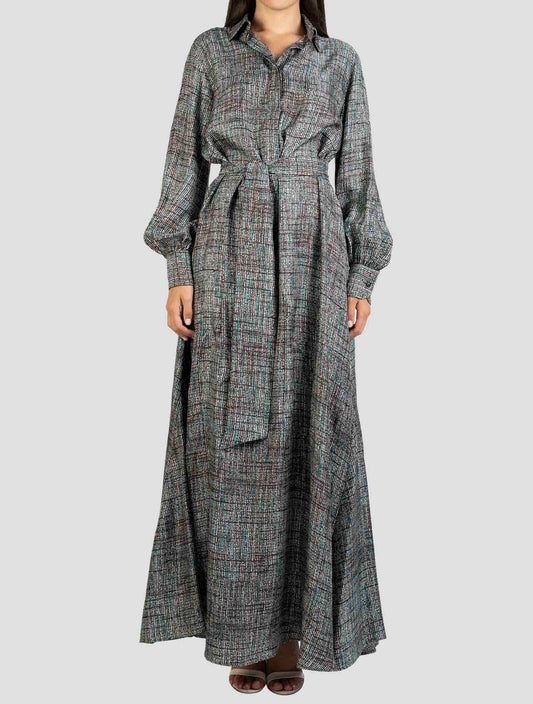 Kiton Multicolor Silk Dress