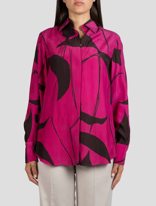 Kiton Fucsia Silk Shirt